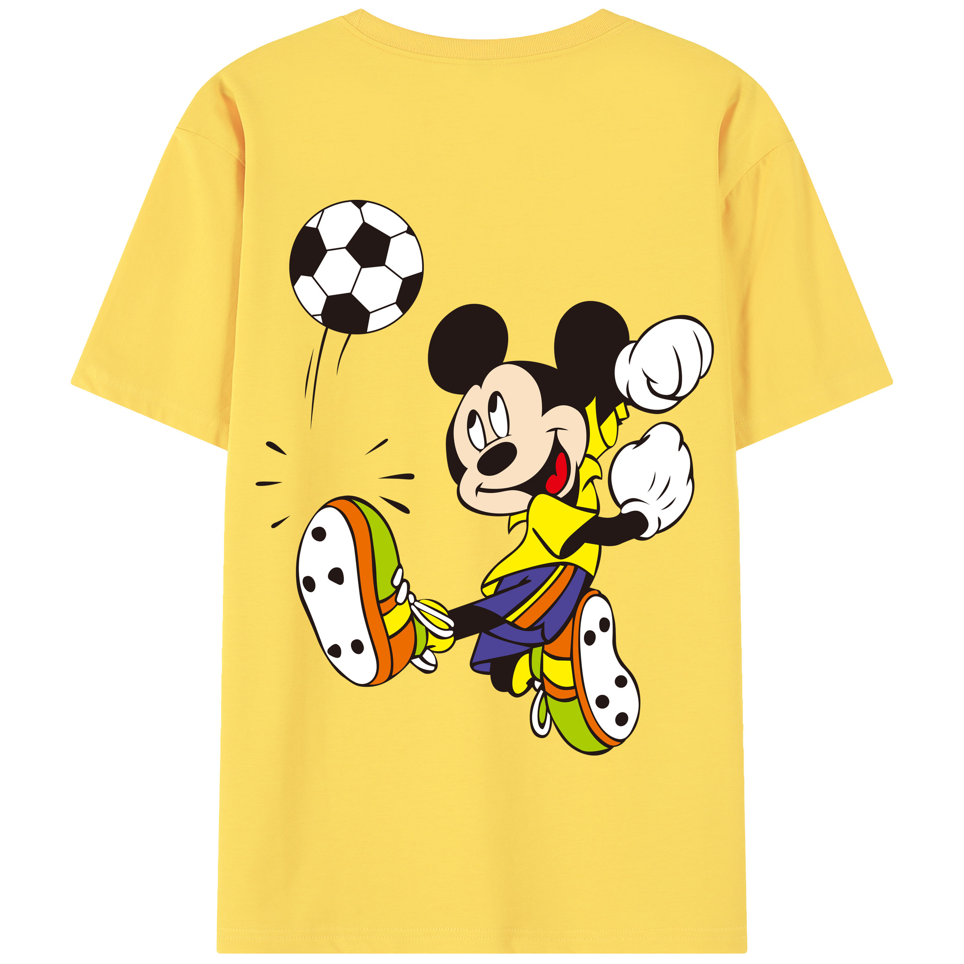 （画像用） ミッキーマウス Mickey Mouse 綿100％半袖Tシャツ（背面プリント）
