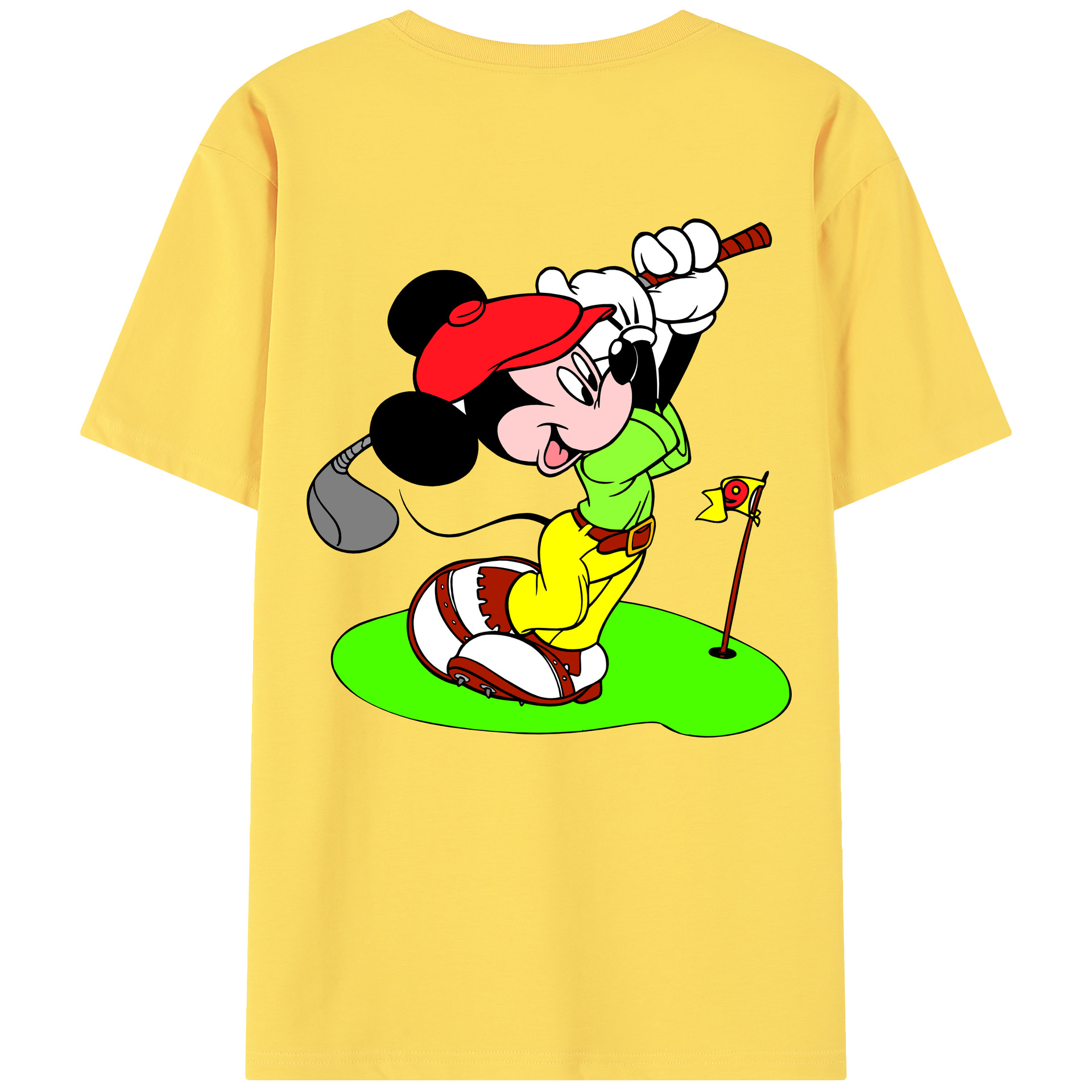 （画像用） ミッキーマウス Mickey Mouse 綿100％半袖Tシャツ（背面プリント）
