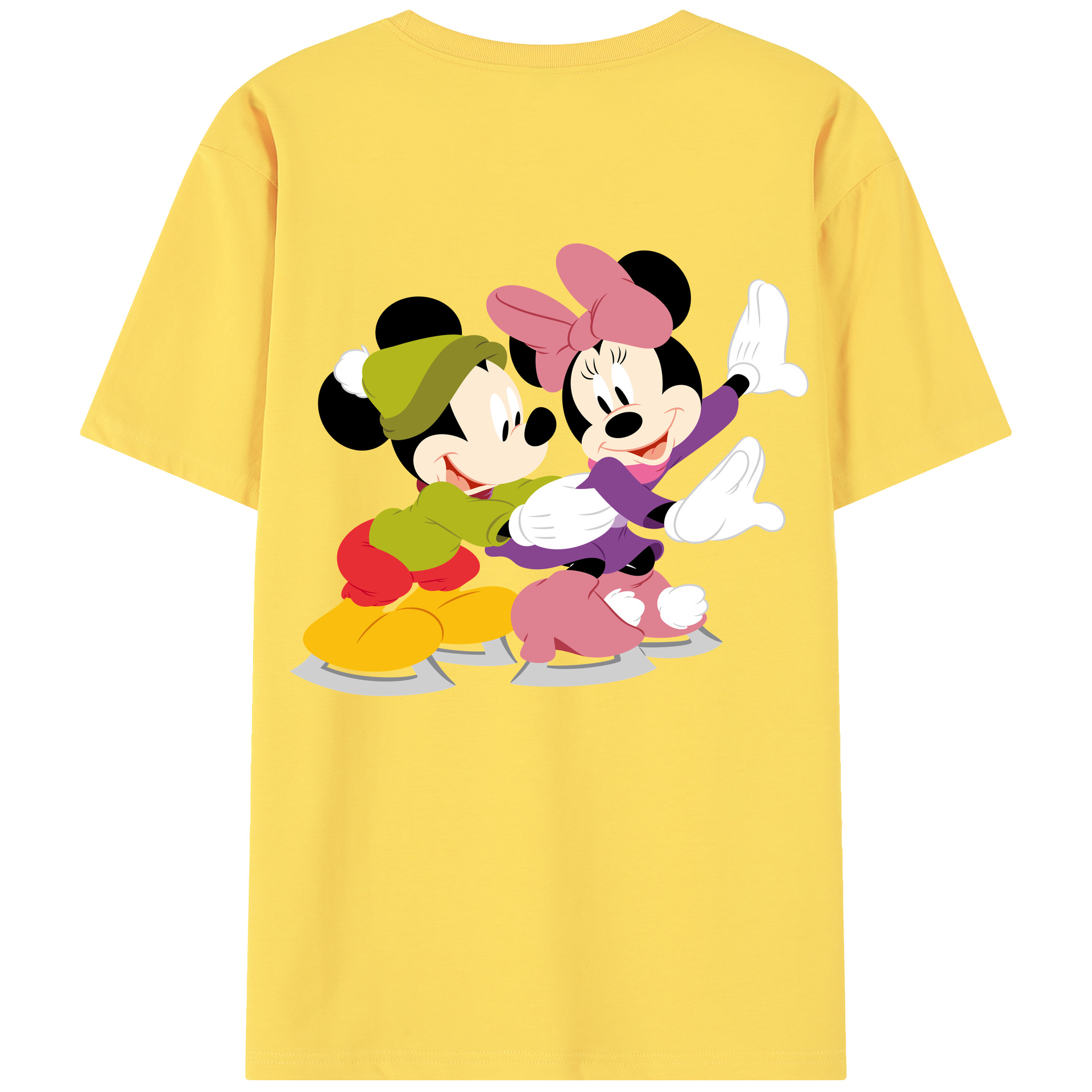 （画像用） ミッキーマウス Mickey Mouse 綿100％半袖Tシャツ（背面プリント）