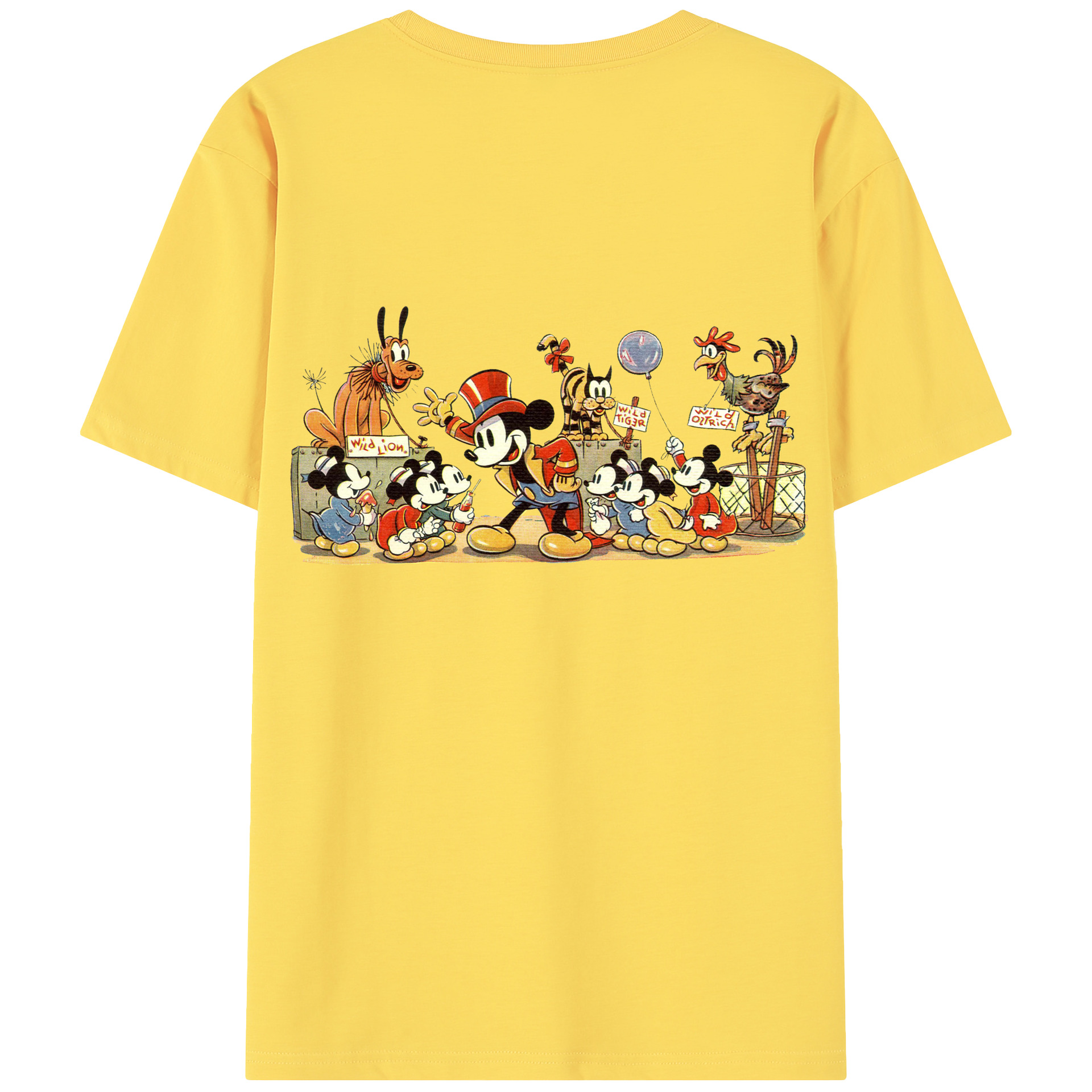 （画像用） ミッキーマウス Mickey Mouse 綿100％半袖Tシャツ（背面プリント）