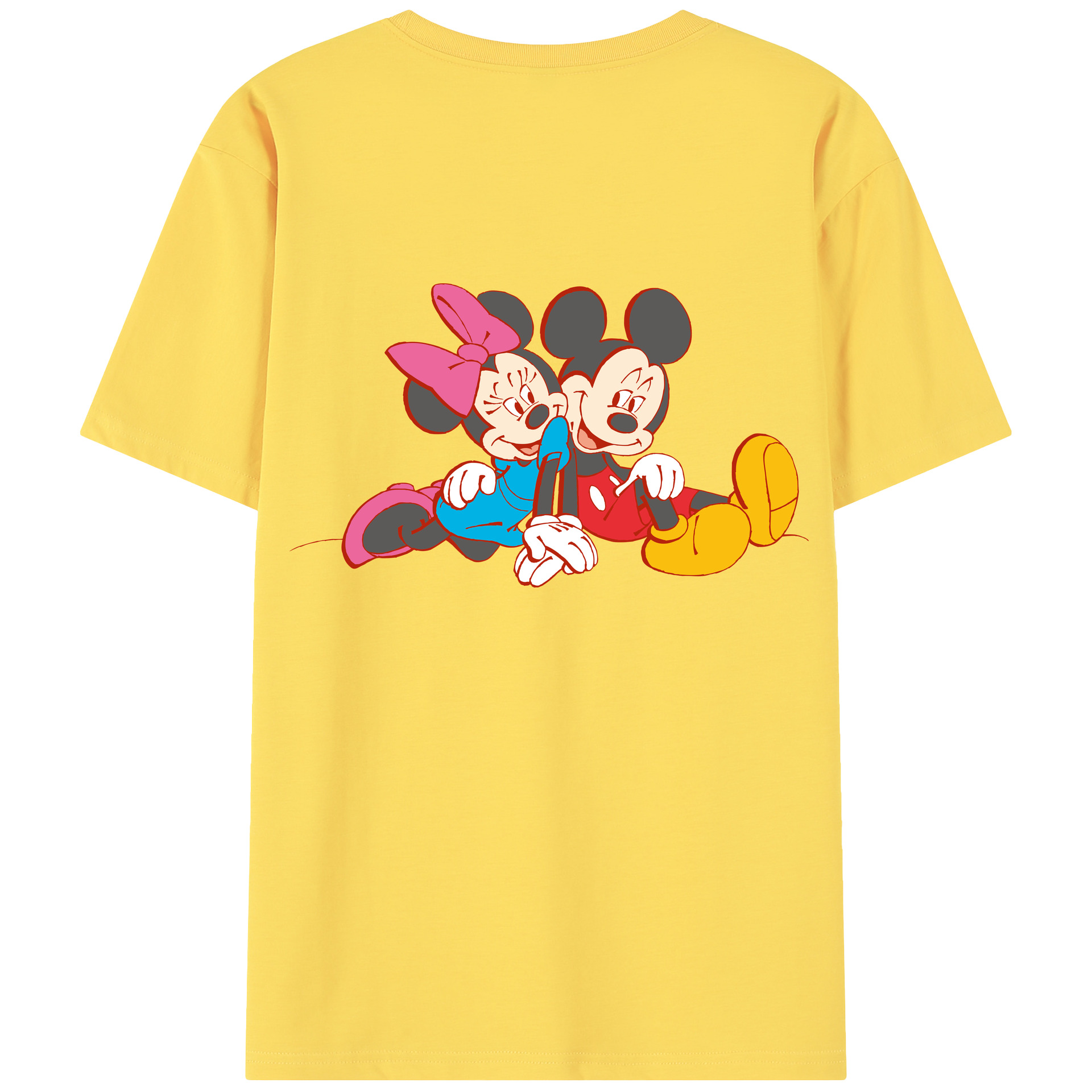 （画像用） ミッキーマウス Mickey Mouse 綿100％半袖Tシャツ（背面プリント）