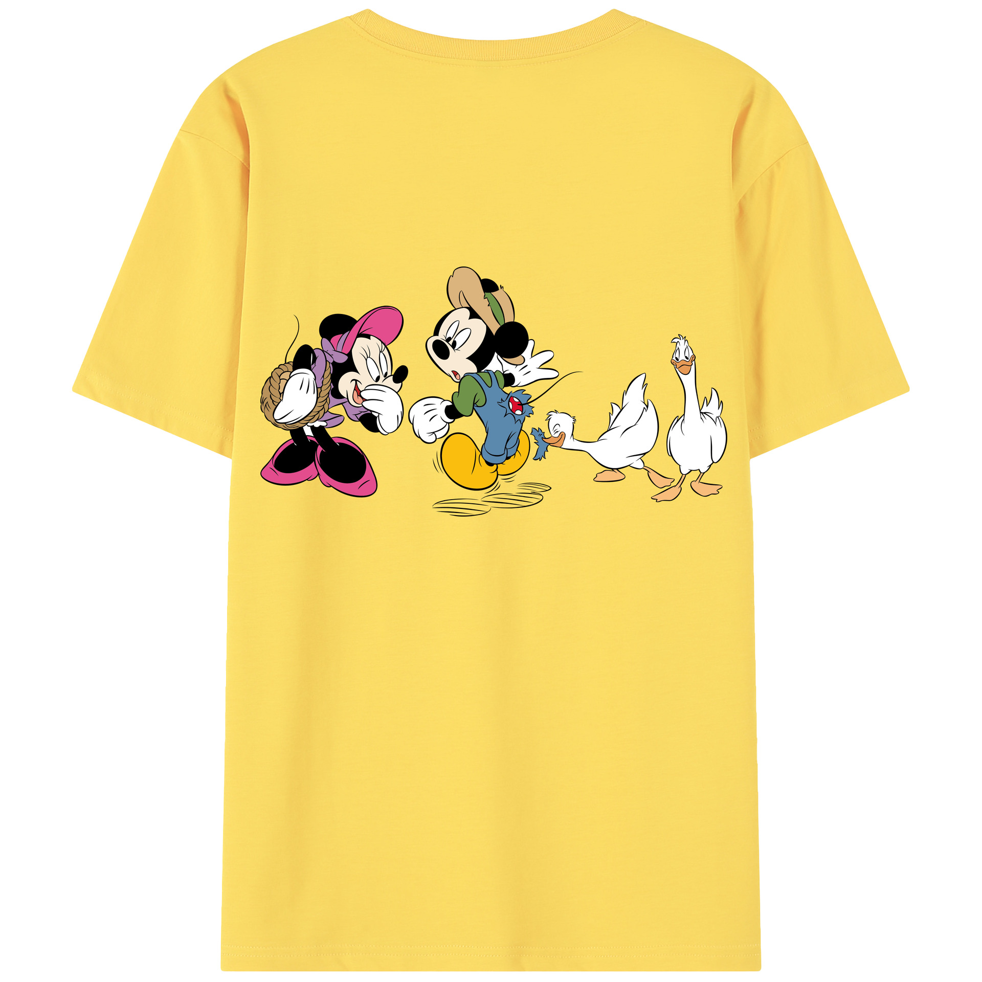 （画像用） ミッキーマウス Mickey Mouse 綿100％半袖Tシャツ（背面プリント）