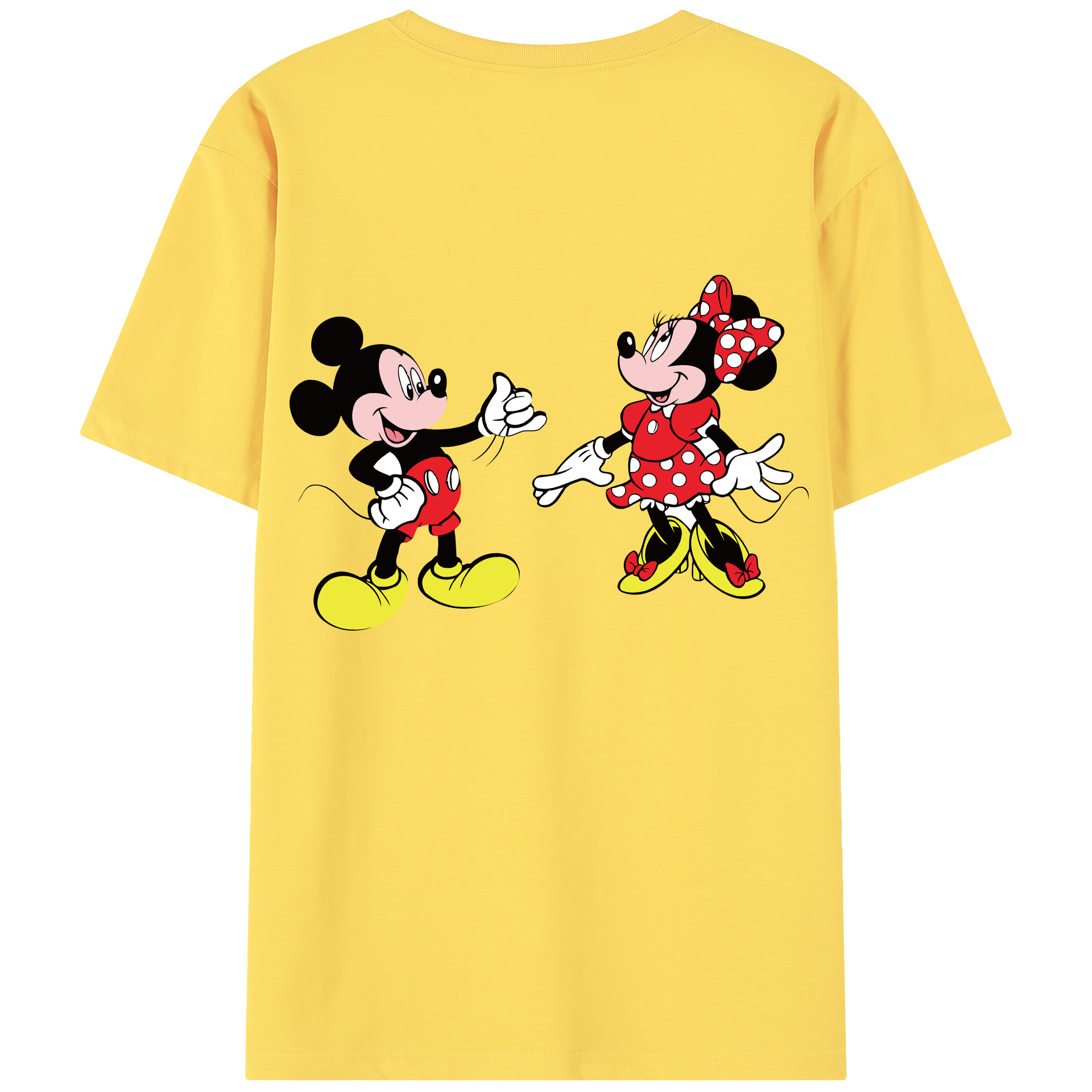 （画像用） ミッキーマウス Mickey Mouse 綿100％半袖Tシャツ（背面プリント）