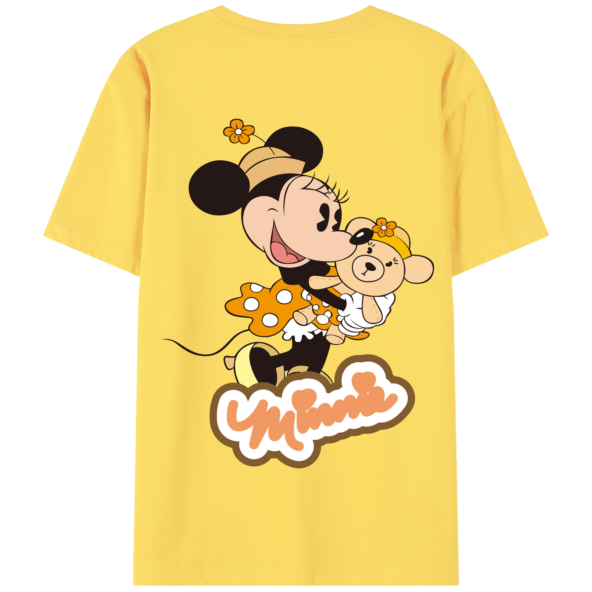 （画像用） ミッキーマウス Mickey Mouse 綿100％半袖Tシャツ（背面プリント）
