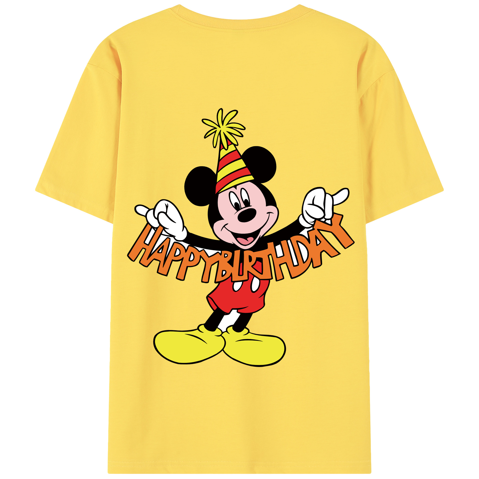 （画像用） ミッキーマウス Mickey Mouse 綿100％半袖Tシャツ（背面プリント）