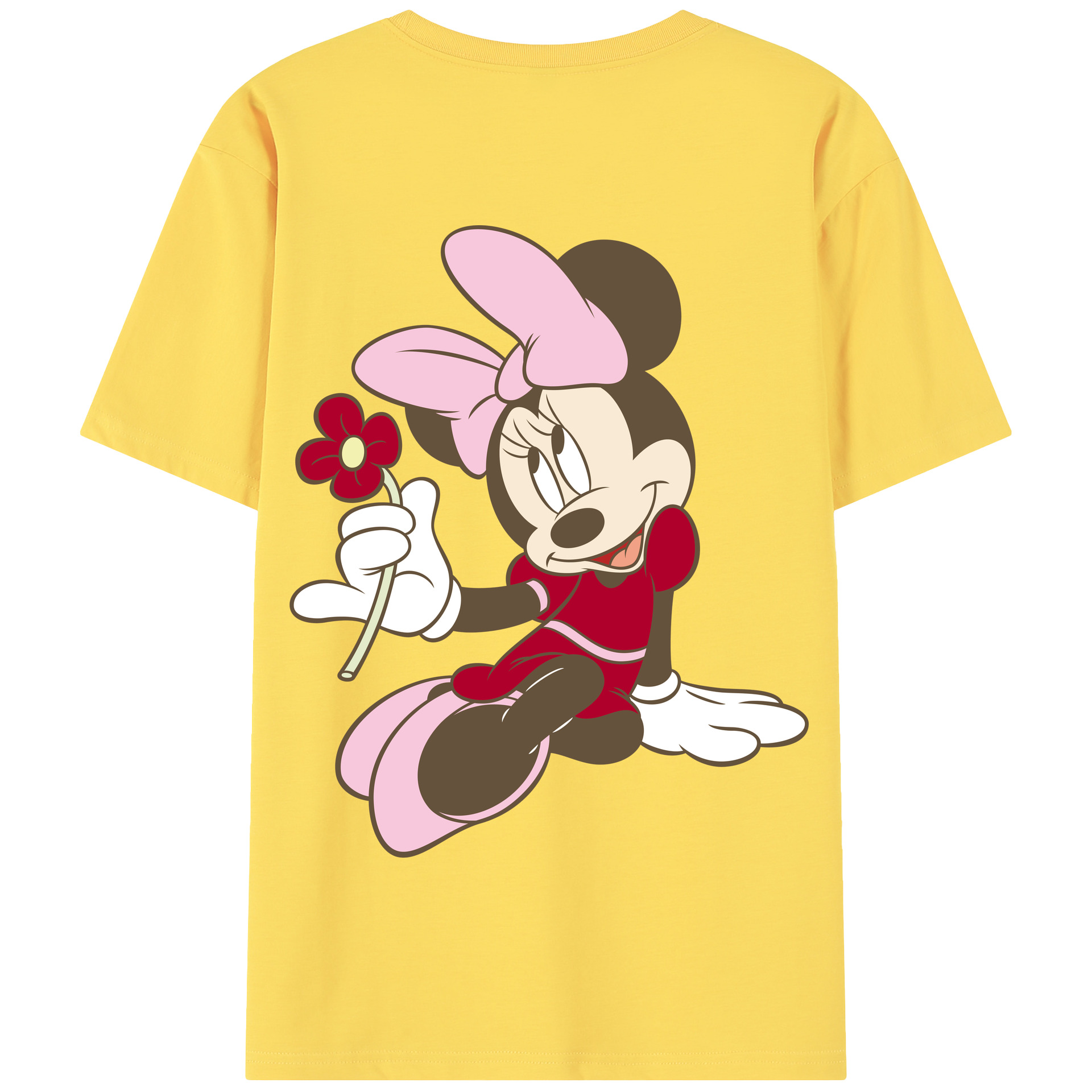 （画像用） ミッキーマウス Mickey Mouse 綿100％半袖Tシャツ（背面プリント）