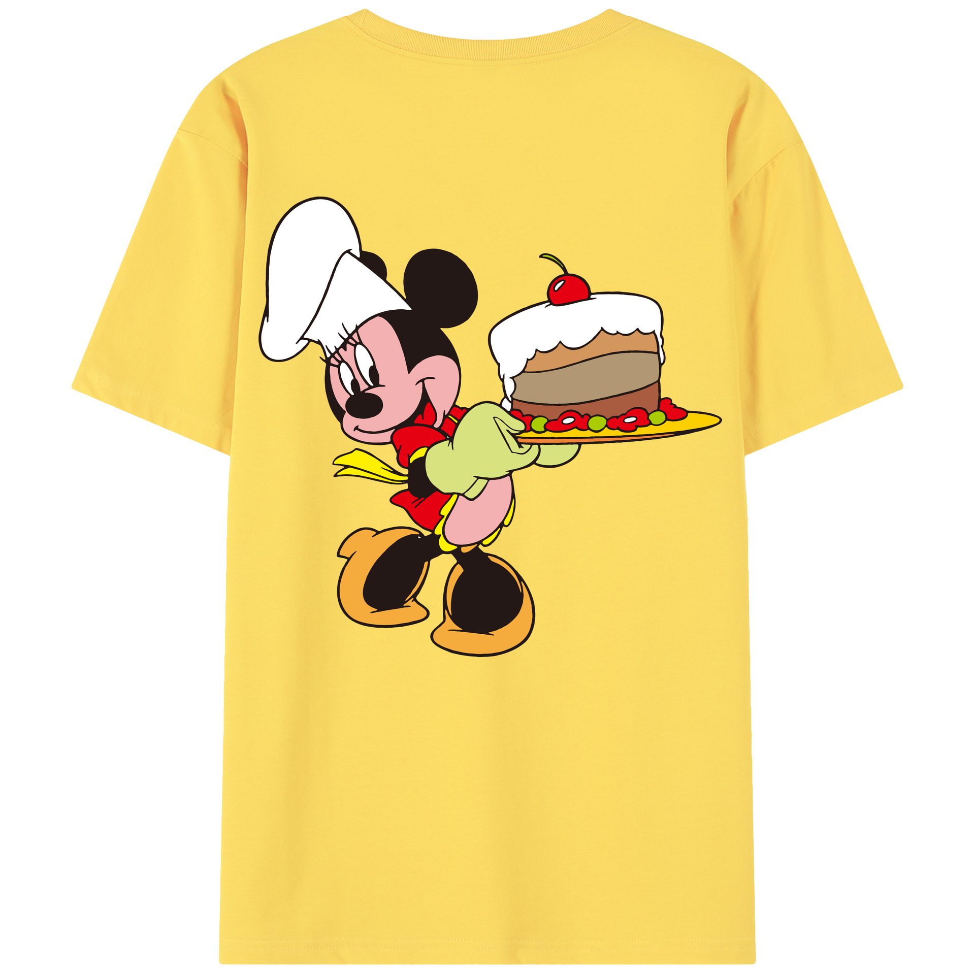 （画像用） ミッキーマウス Mickey Mouse 綿100％半袖Tシャツ（背面プリント）