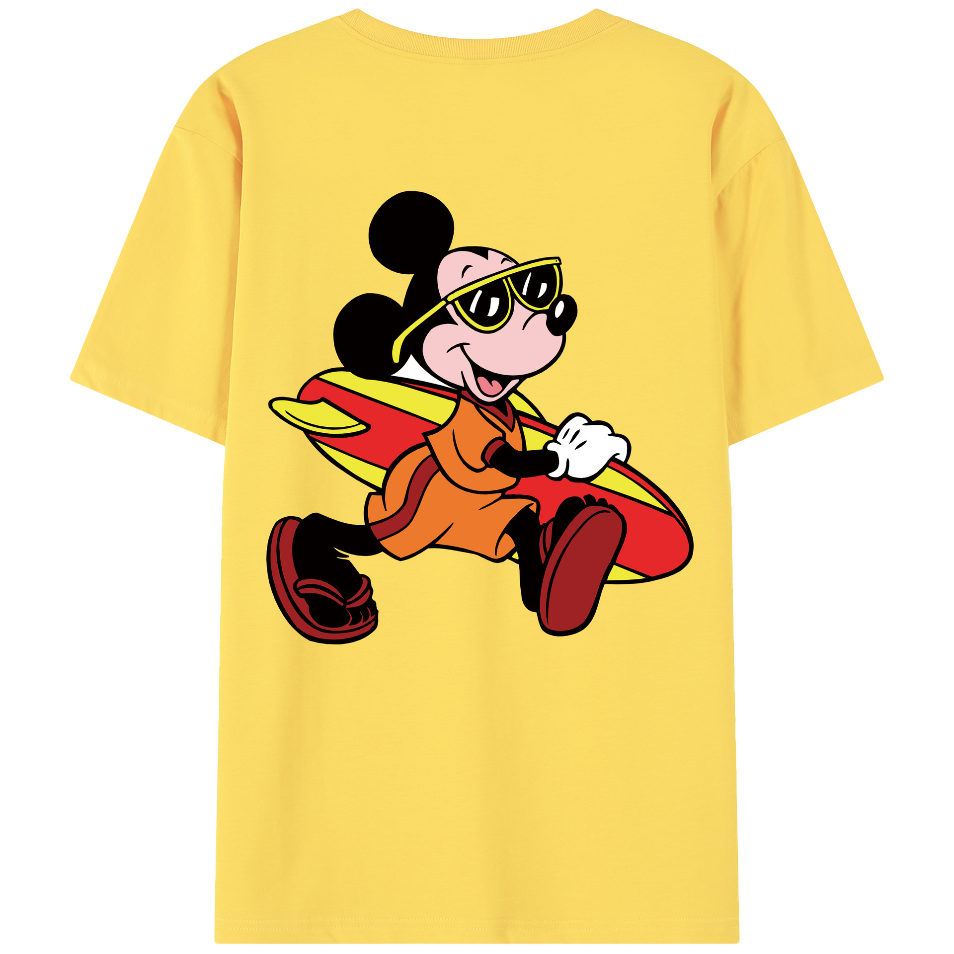 （画像用） ミッキーマウス Mickey Mouse 綿100％半袖Tシャツ（背面プリント）