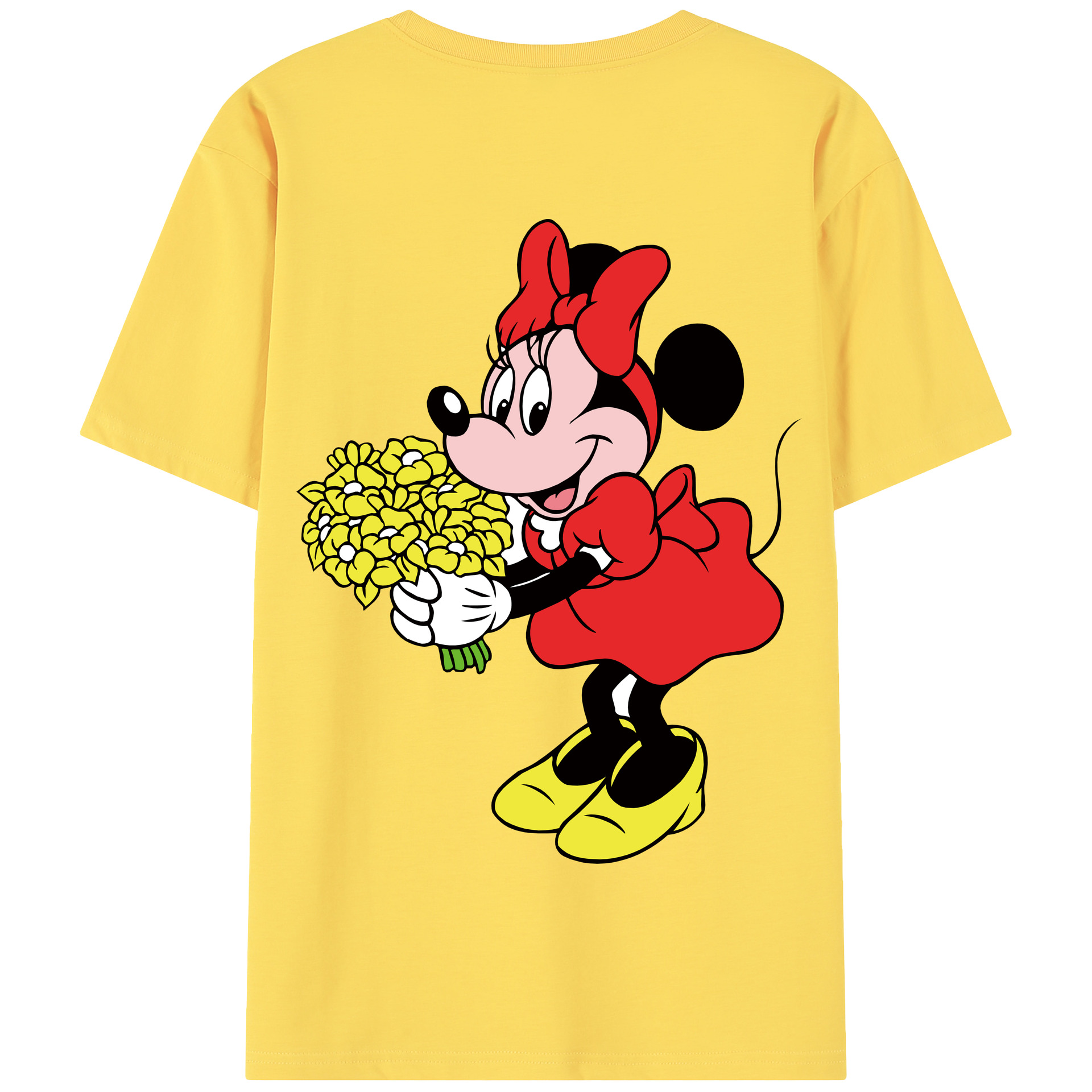 （画像用） ミッキーマウス Mickey Mouse 綿100％半袖Tシャツ（背面プリント）