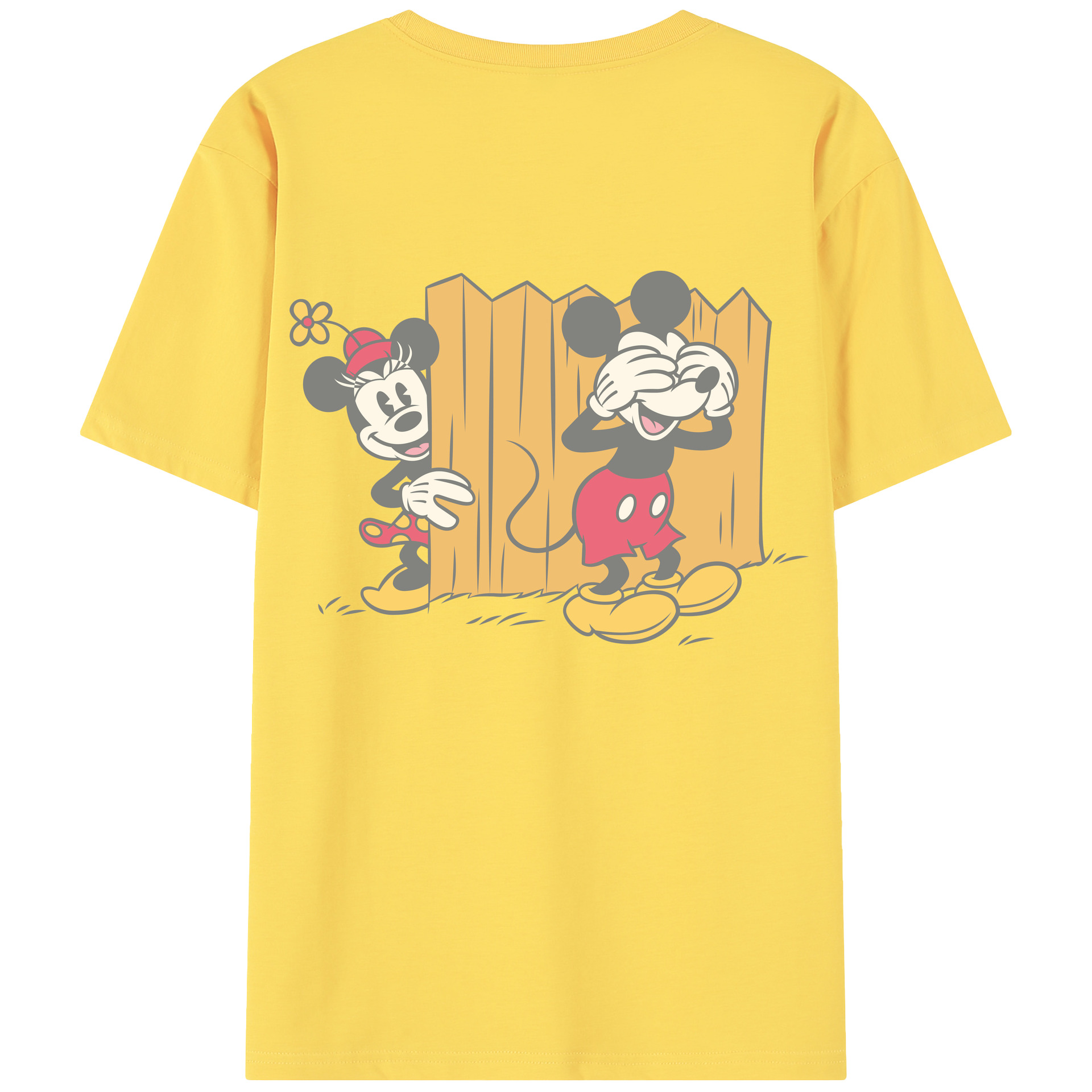 （画像用） ミッキーマウス Mickey Mouse 綿100％半袖Tシャツ（背面プリント）