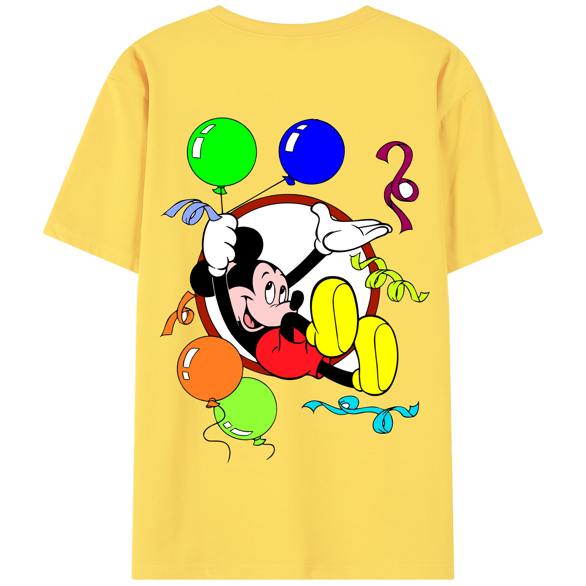 （画像用） ミッキーマウス Mickey Mouse 綿100％半袖Tシャツ（背面プリント）