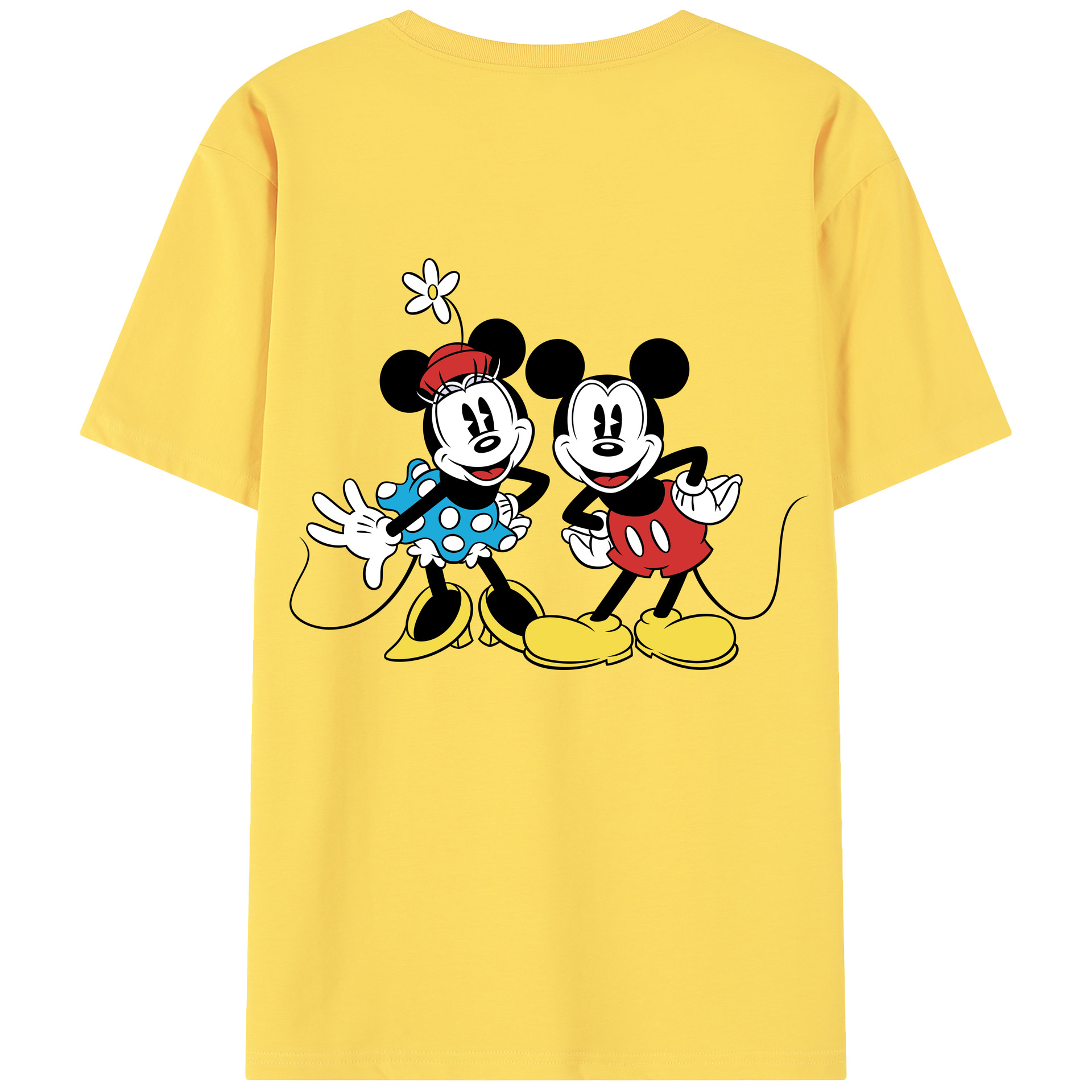 （画像用） ミッキーマウス Mickey Mouse 綿100％半袖Tシャツ（背面プリント）