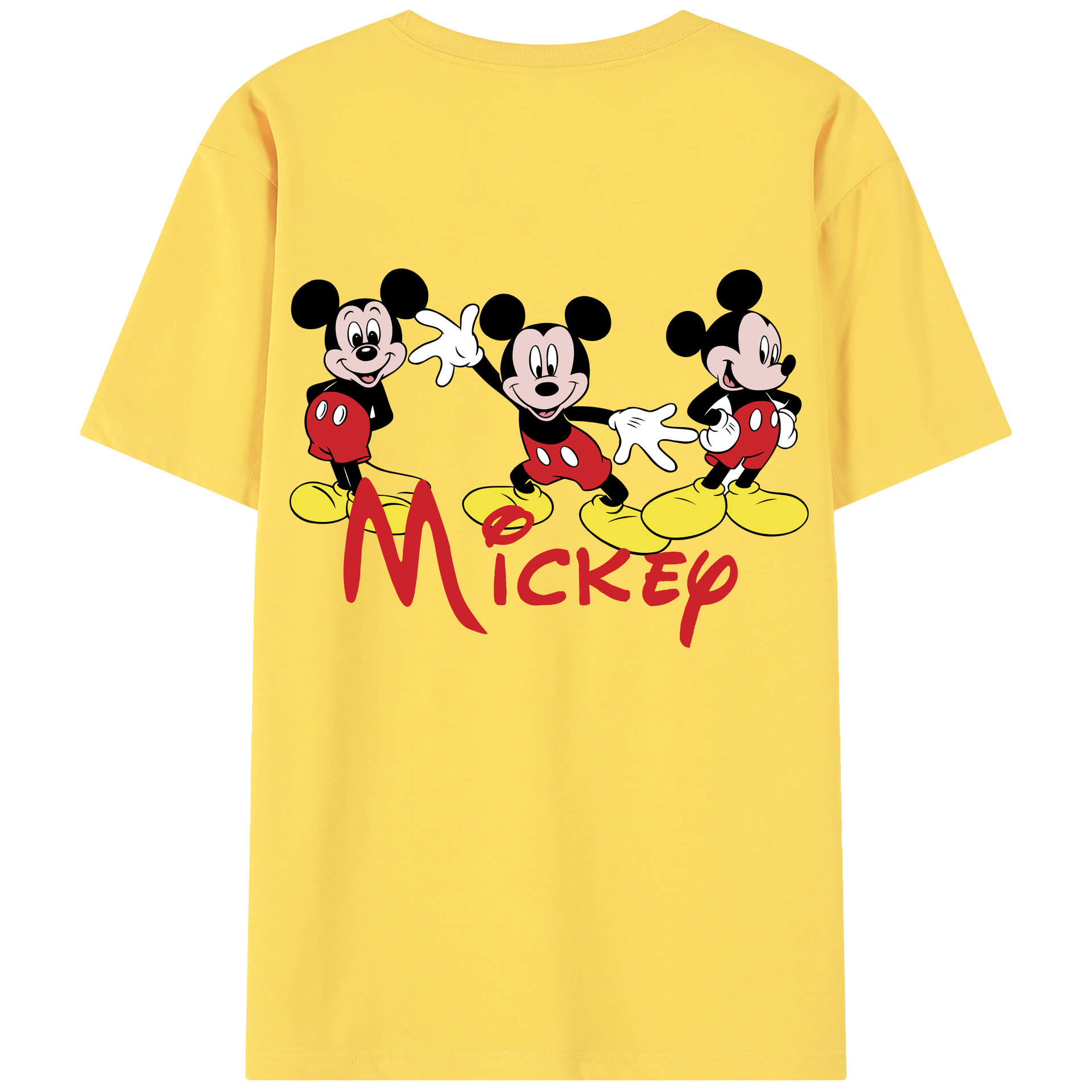 （画像用） ミッキーマウス Mickey Mouse 綿100％半袖Tシャツ（背面プリント）