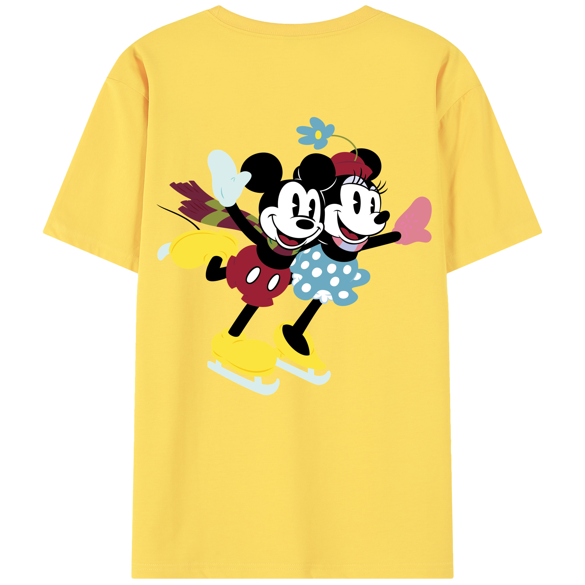 （画像用） ミッキーマウス Mickey Mouse 綿100％半袖Tシャツ（背面プリント）