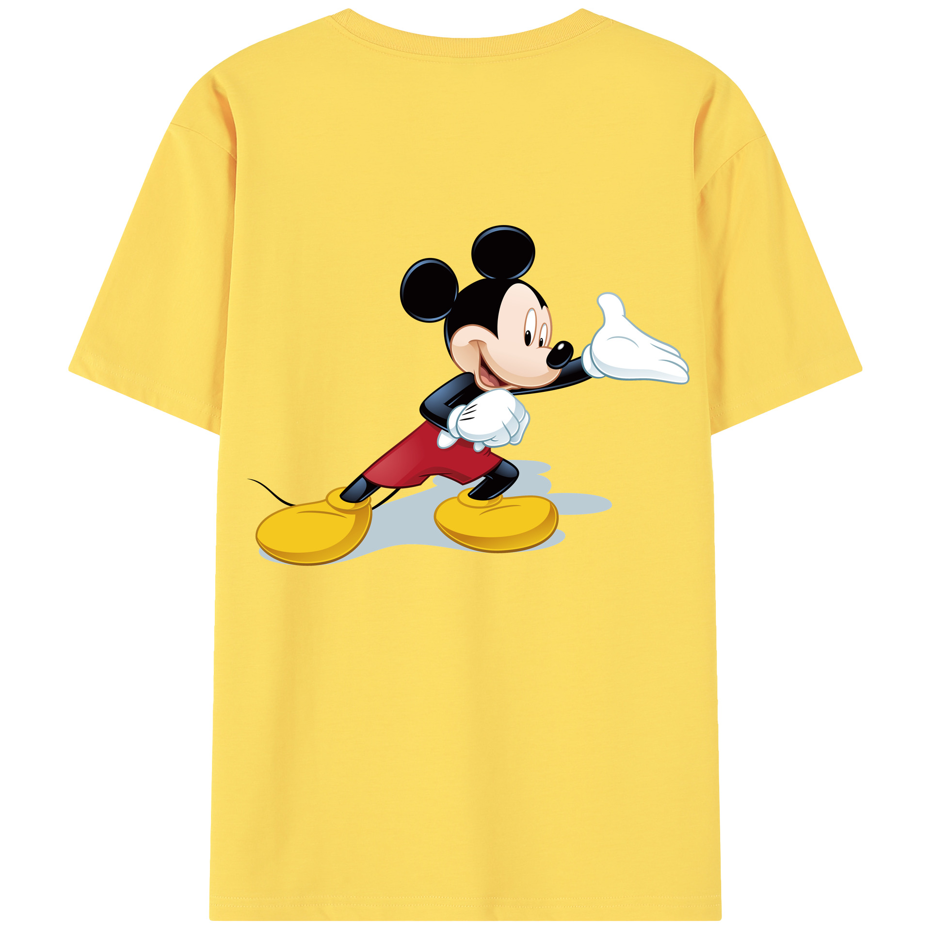 （画像用） ミッキーマウス Mickey Mouse 綿100％半袖Tシャツ（背面プリント）