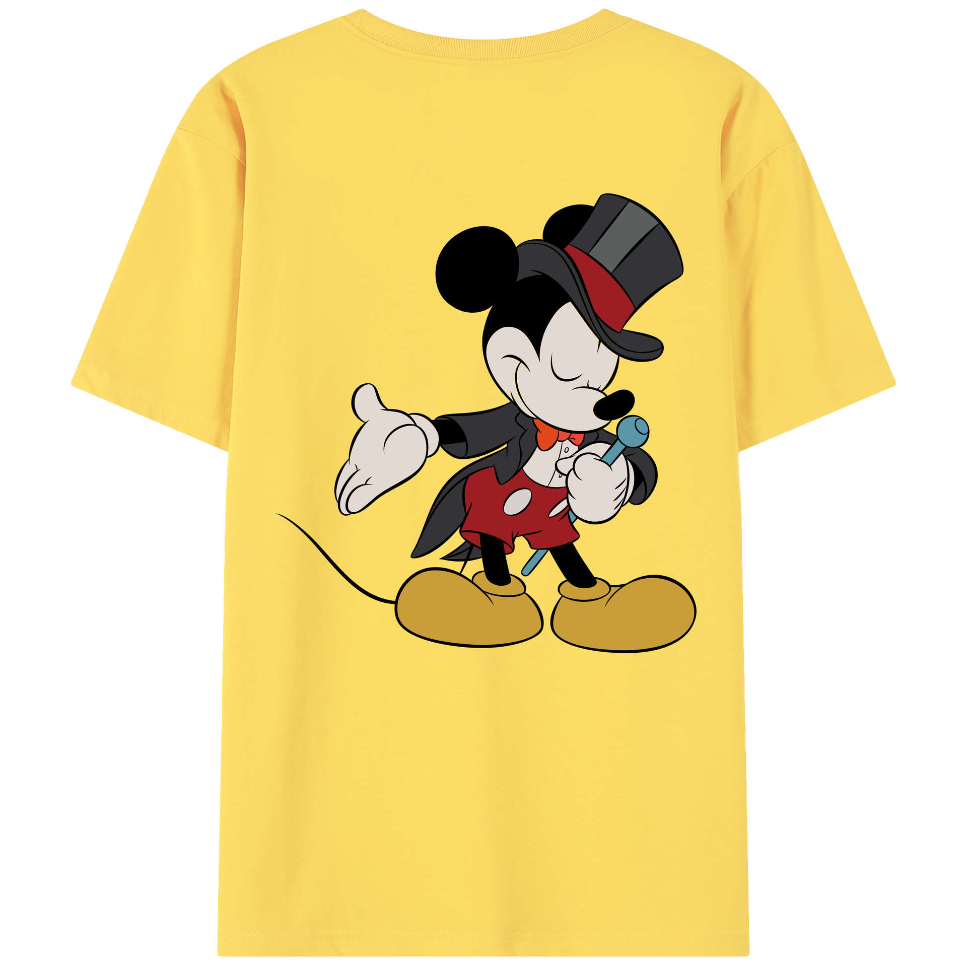 （画像用） ミッキーマウス Mickey Mouse 綿100％半袖Tシャツ（背面プリント）