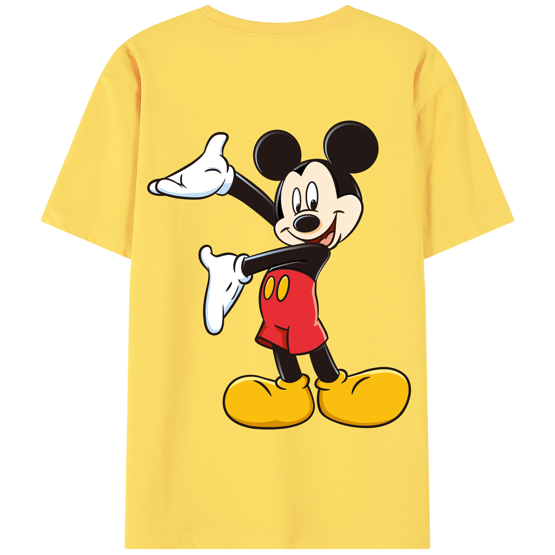 （画像用） ミッキーマウス Mickey Mouse 綿100％半袖Tシャツ（背面プリント）