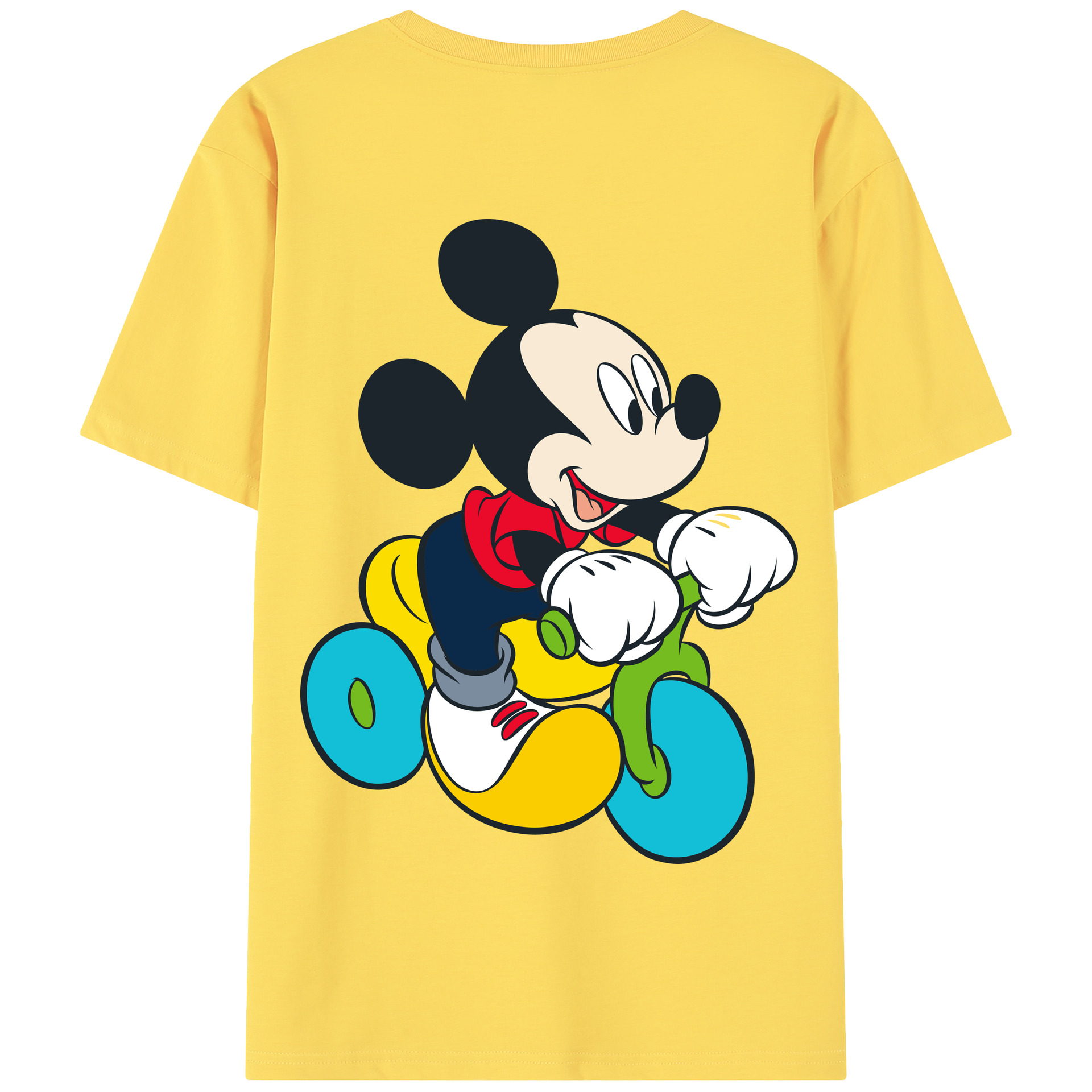 （画像用） ミッキーマウス Mickey Mouse 綿100％半袖Tシャツ（背面プリント）