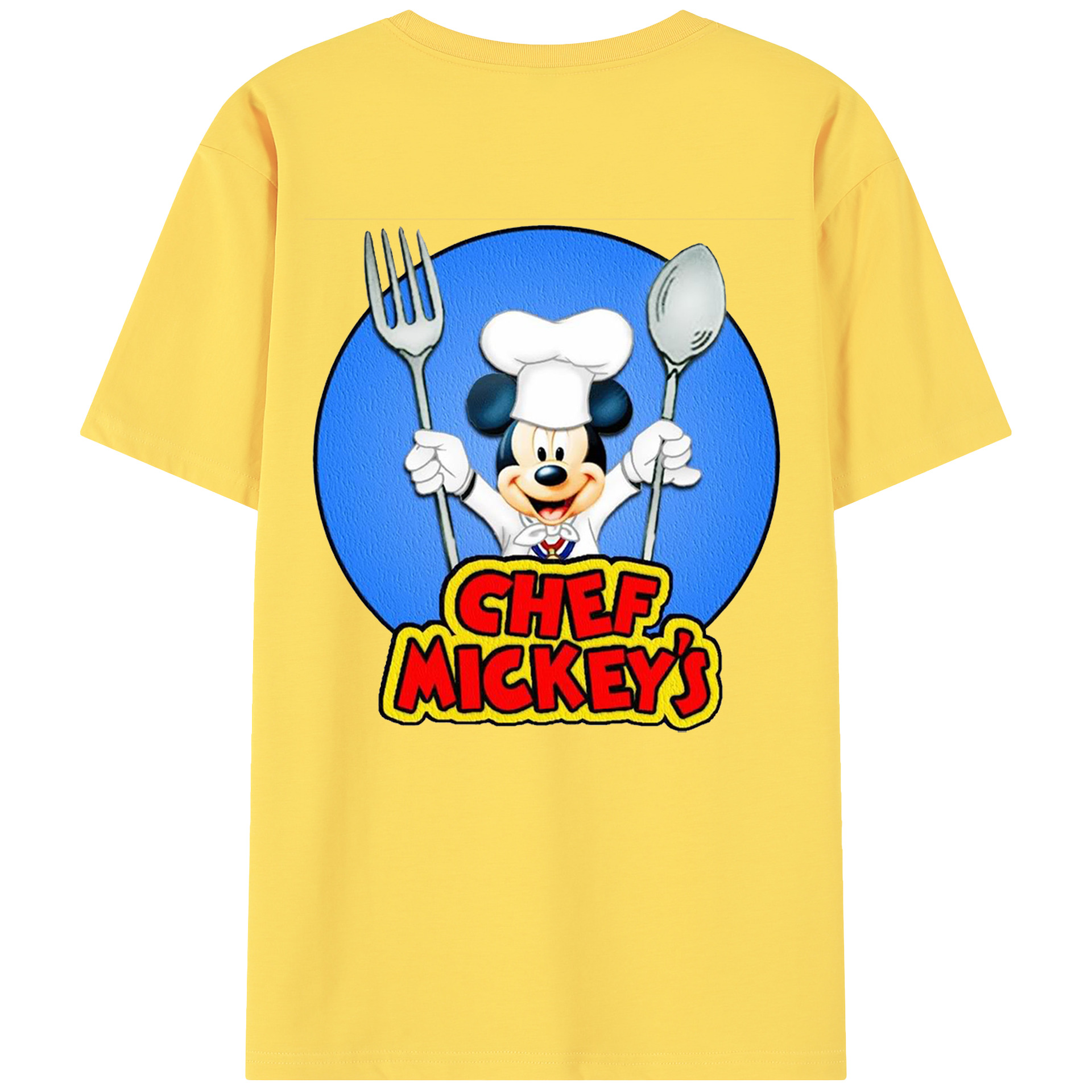 （画像用） ミッキーマウス Mickey Mouse 綿100％半袖Tシャツ（背面プリント）