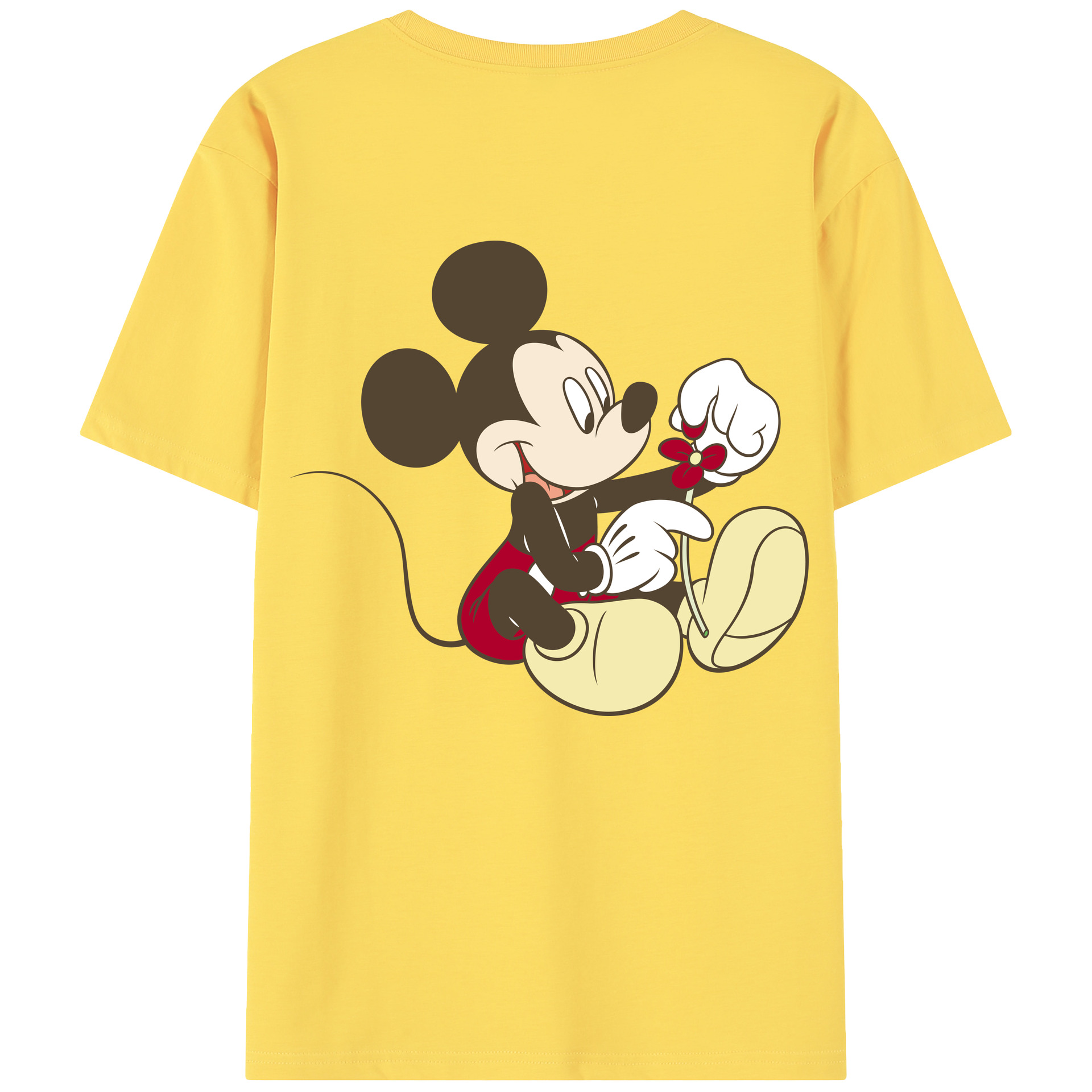 （画像用） ミッキーマウス Mickey Mouse 綿100％半袖Tシャツ（背面プリント）