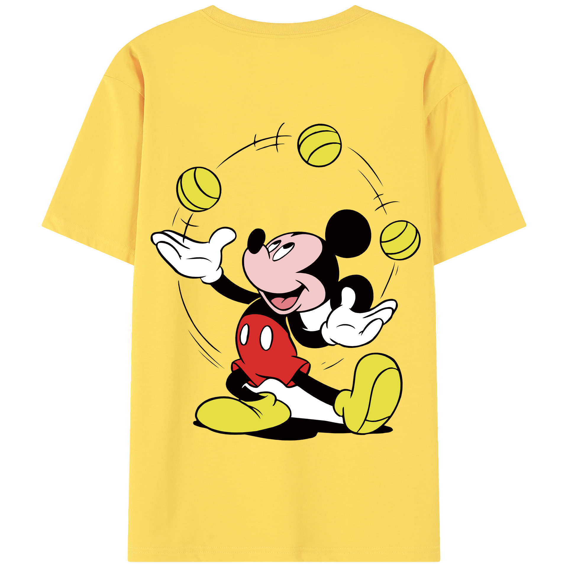 （画像用） ミッキーマウス Mickey Mouse 綿100％半袖Tシャツ（背面プリント）