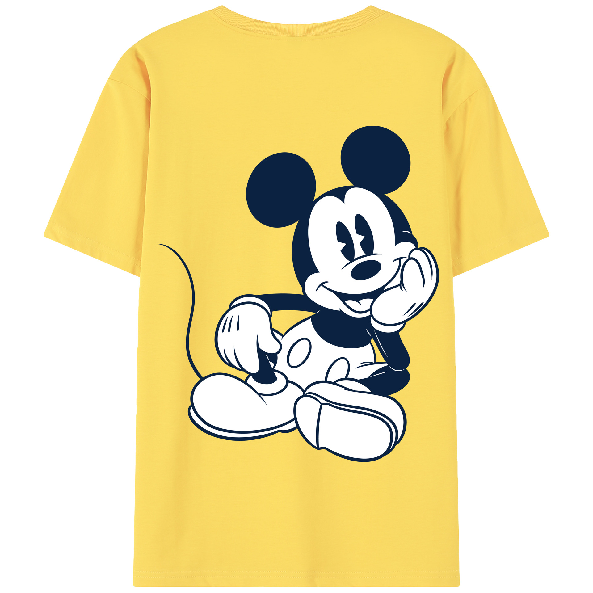 （画像用） ミッキーマウス Mickey Mouse 綿100％半袖Tシャツ（背面プリント）
