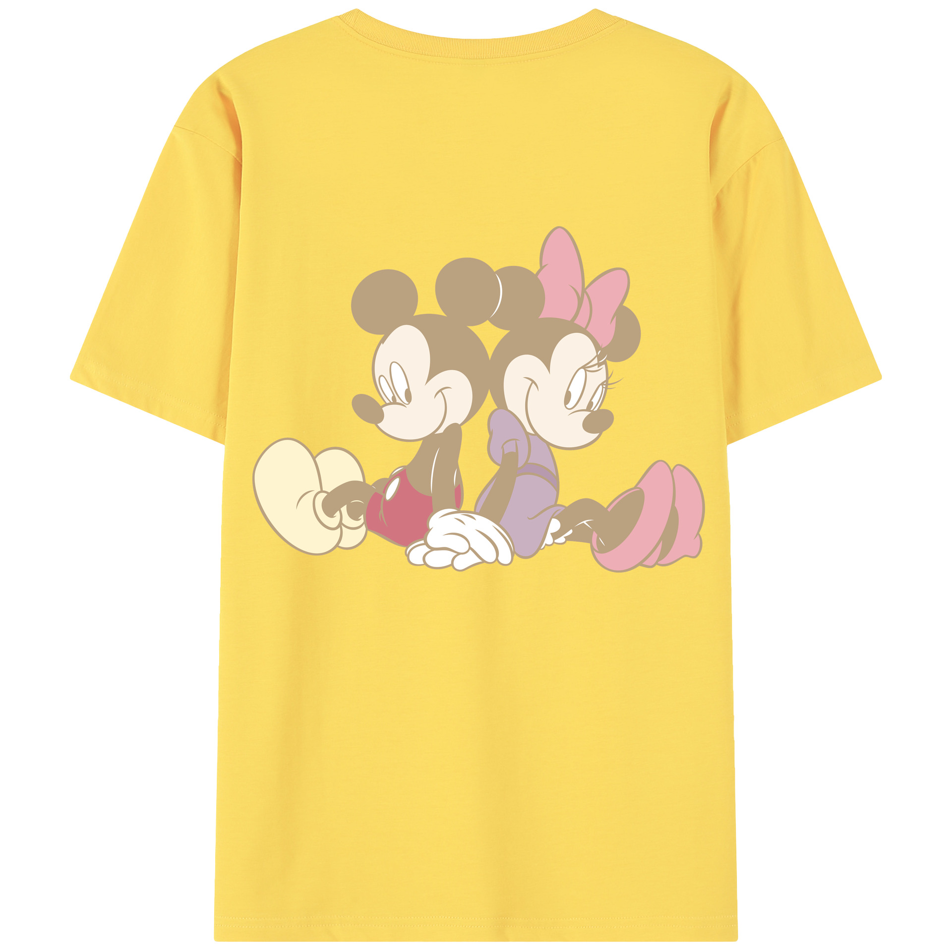 （画像用） ミッキーマウス Mickey Mouse 綿100％半袖Tシャツ（背面プリント）