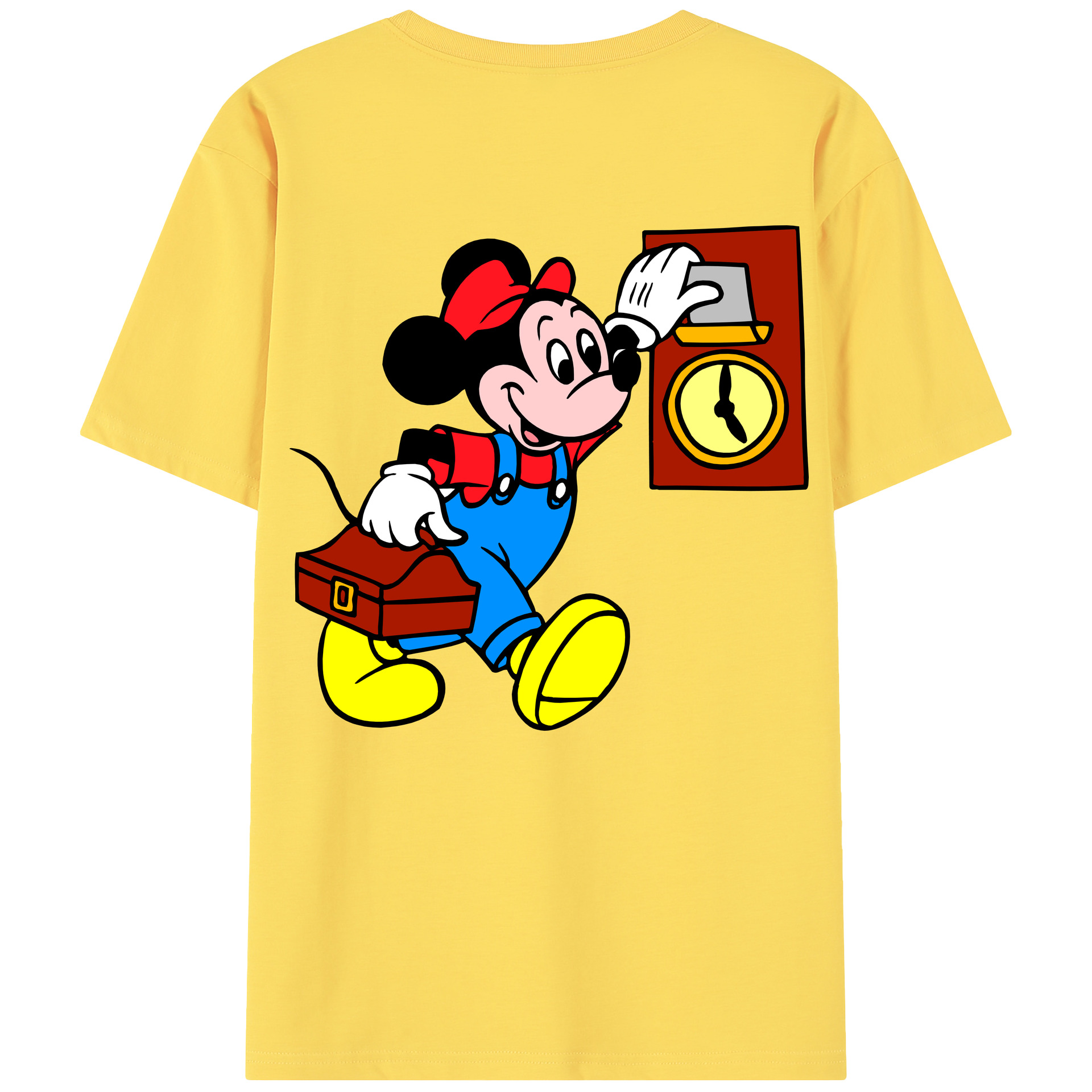 （画像用） ミッキーマウス Mickey Mouse 綿100％半袖Tシャツ（背面プリント）