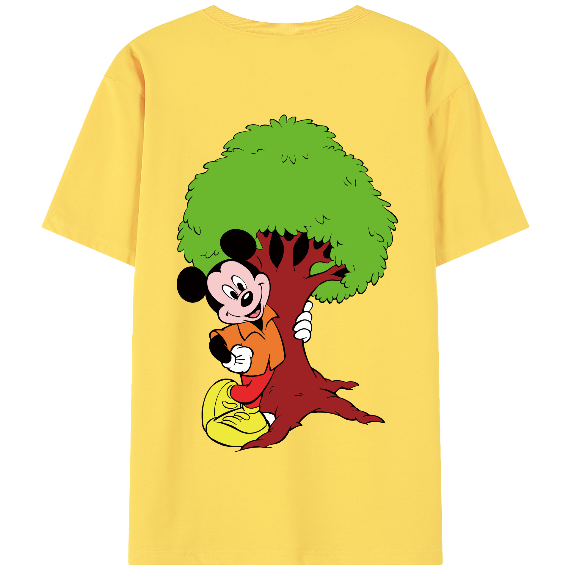 （画像用） ミッキーマウス Mickey Mouse 綿100％半袖Tシャツ（背面プリント）