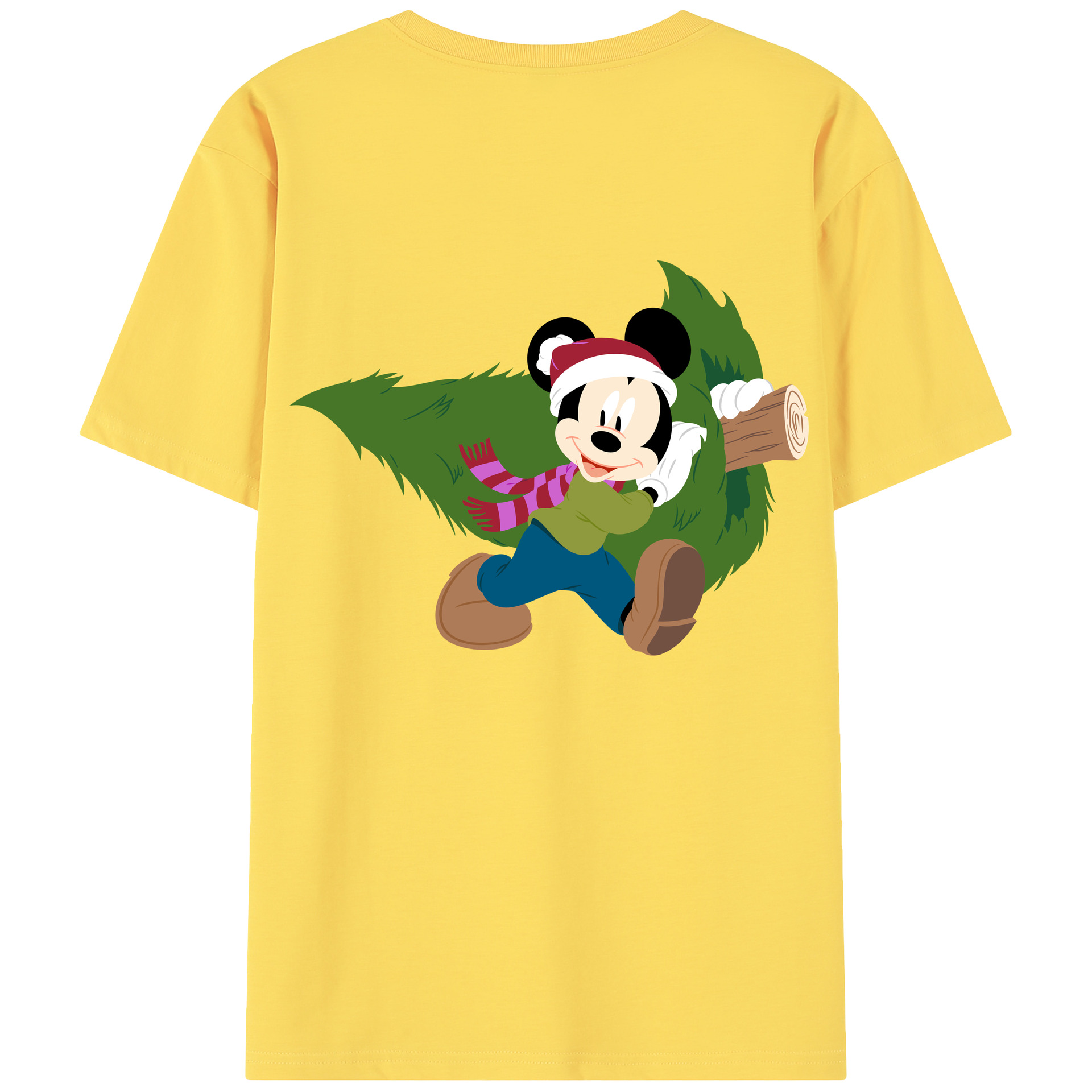 （画像用） ミッキーマウス Mickey Mouse 綿100％半袖Tシャツ（背面プリント）