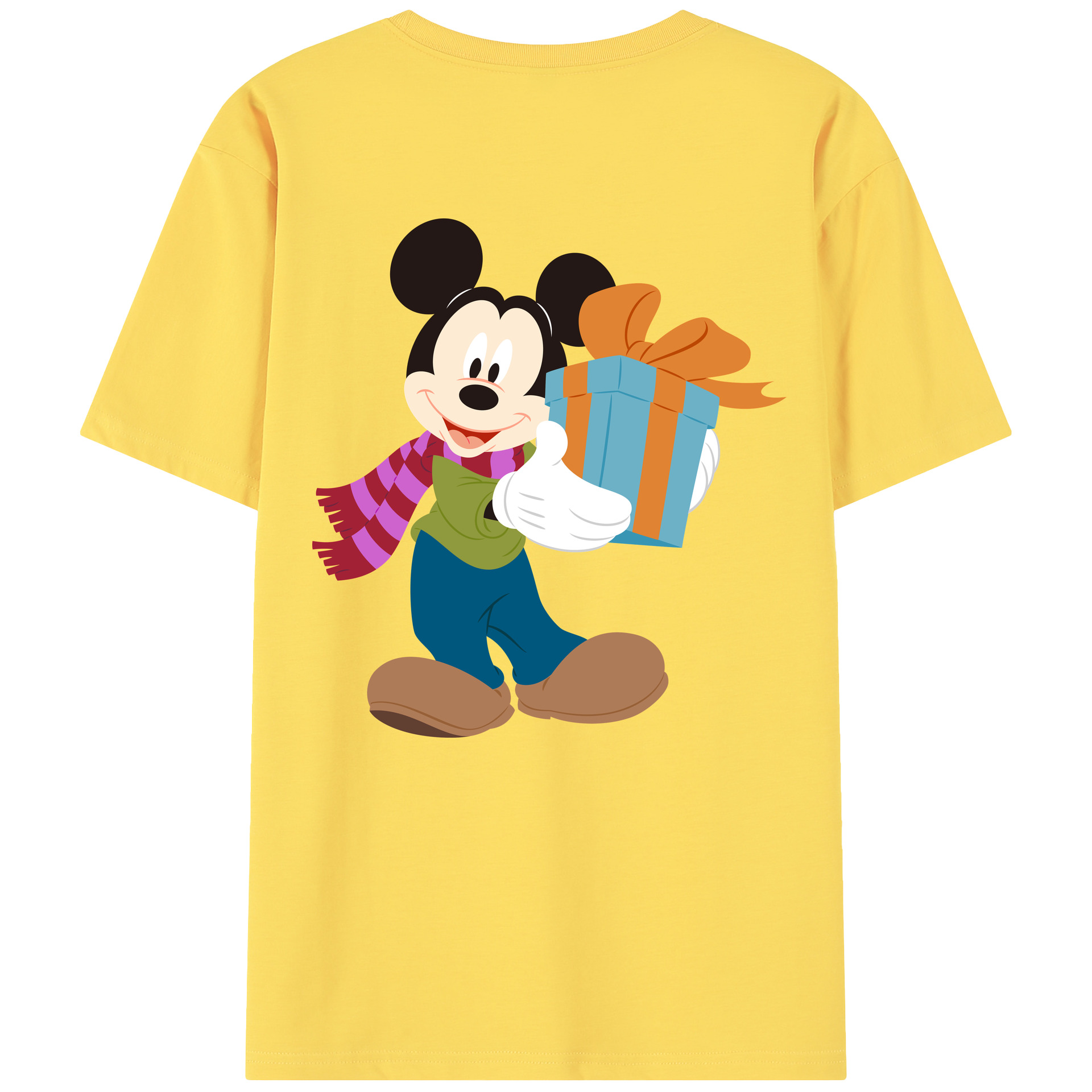 （画像用） ミッキーマウス Mickey Mouse 綿100％半袖Tシャツ（背面プリント）
