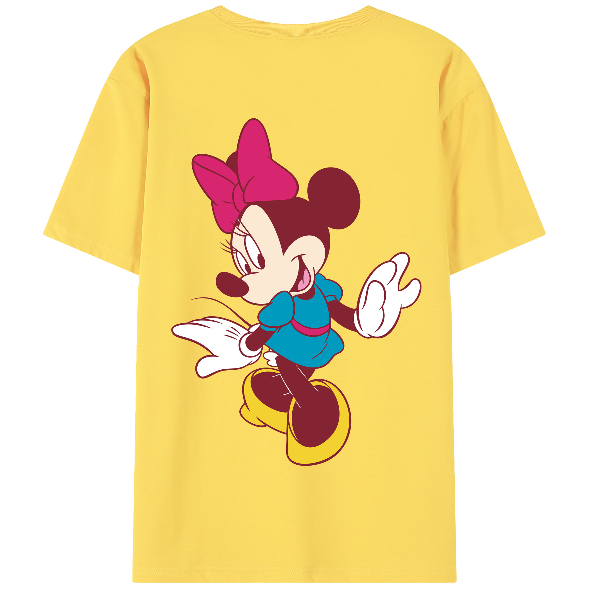 （画像用） ミッキーマウス Mickey Mouse 綿100％半袖Tシャツ（背面プリント）