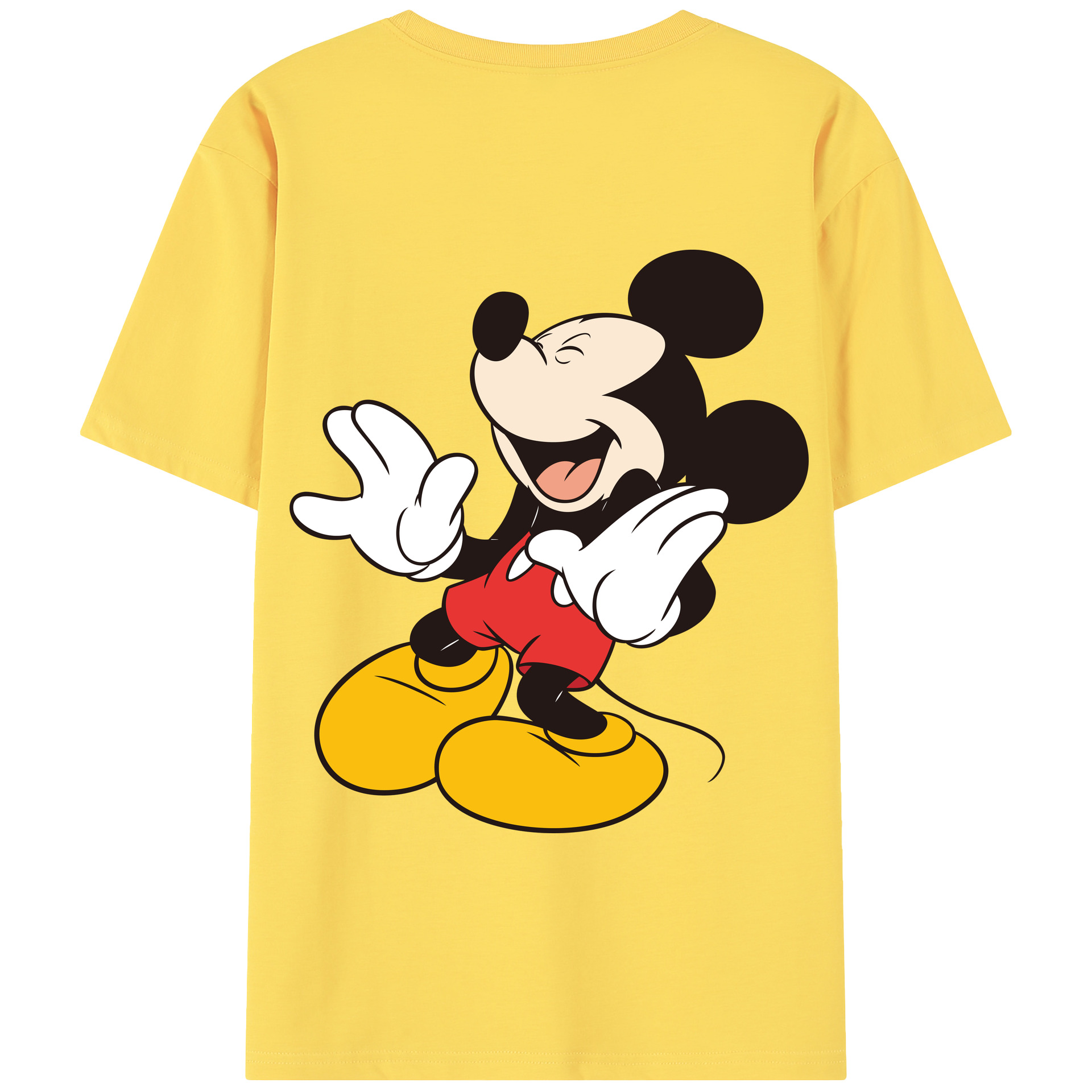 （画像用） ミッキーマウス Mickey Mouse 綿100％半袖Tシャツ（背面プリント）