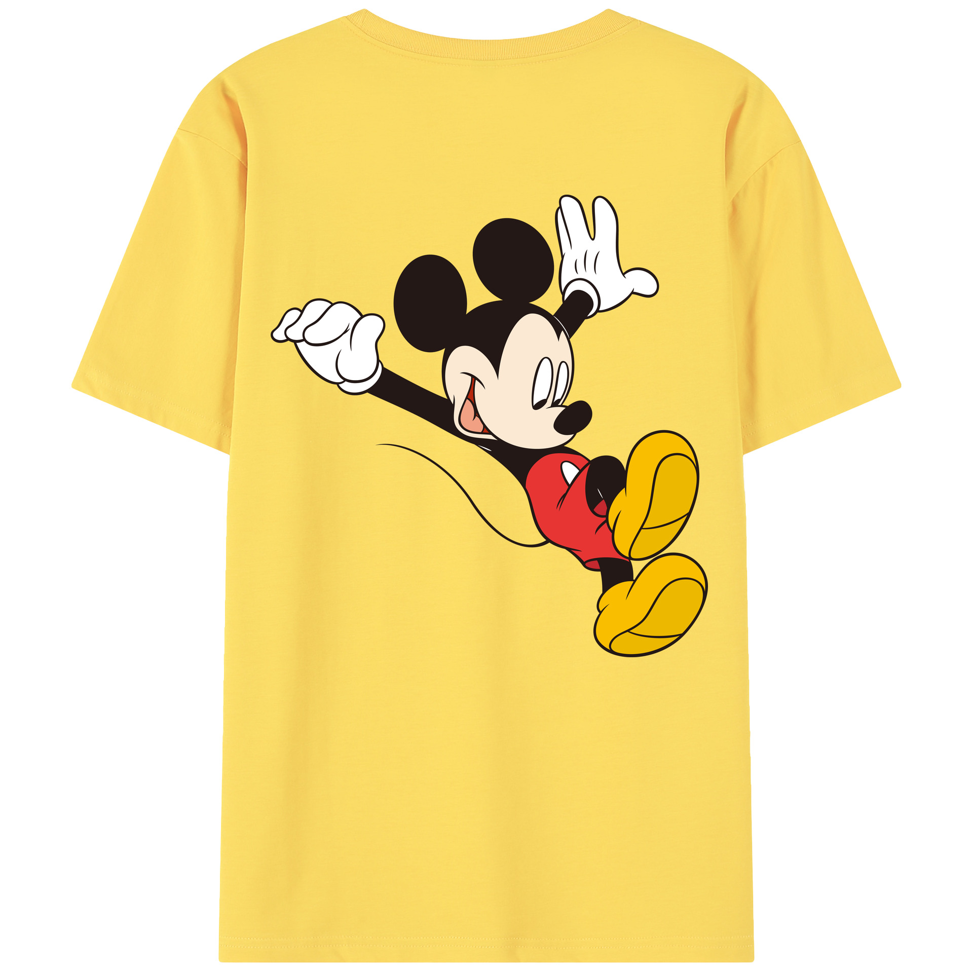 （画像用） ミッキーマウス Mickey Mouse 綿100％半袖Tシャツ（背面プリント）