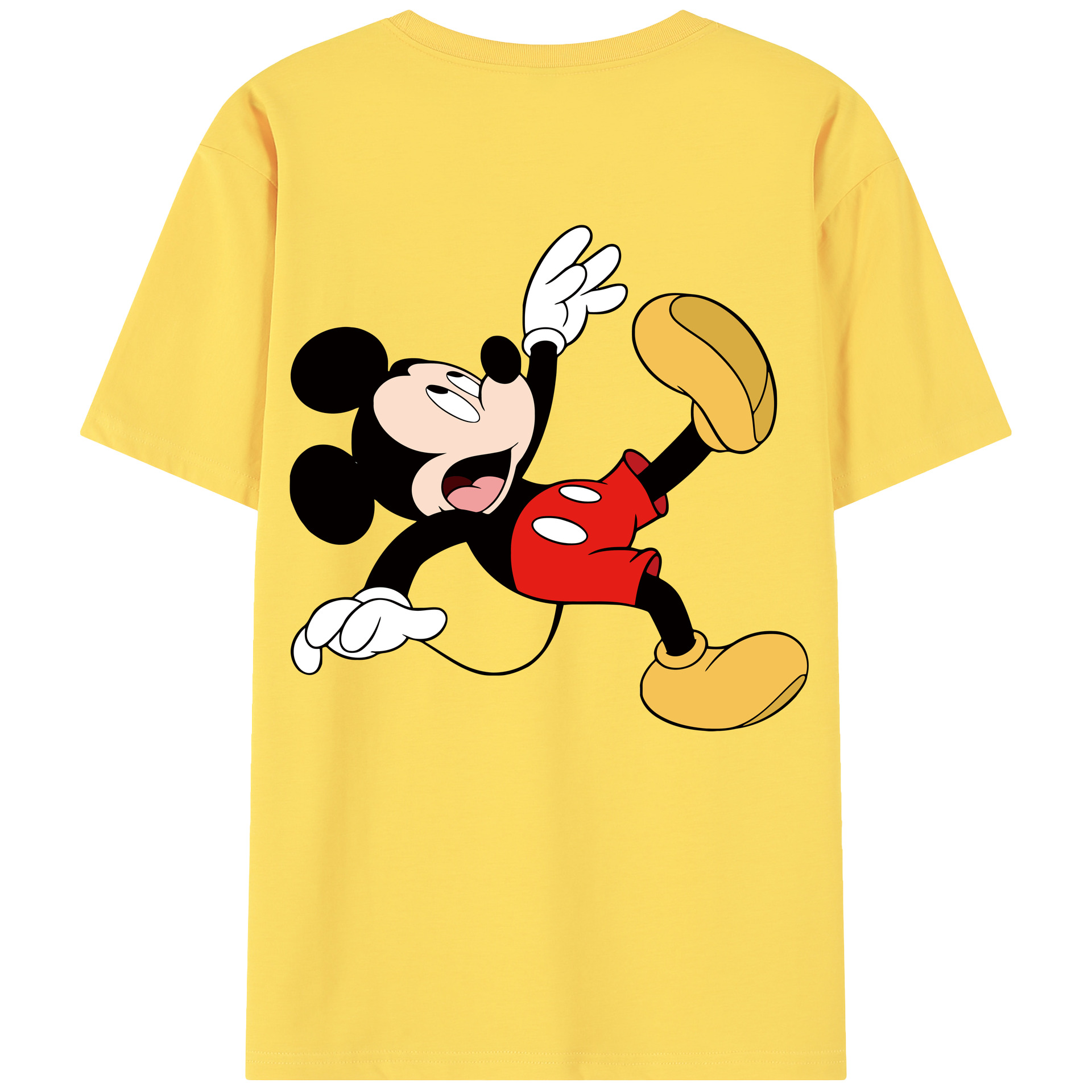 （画像用） ミッキーマウス Mickey Mouse 綿100％半袖Tシャツ（背面プリント）