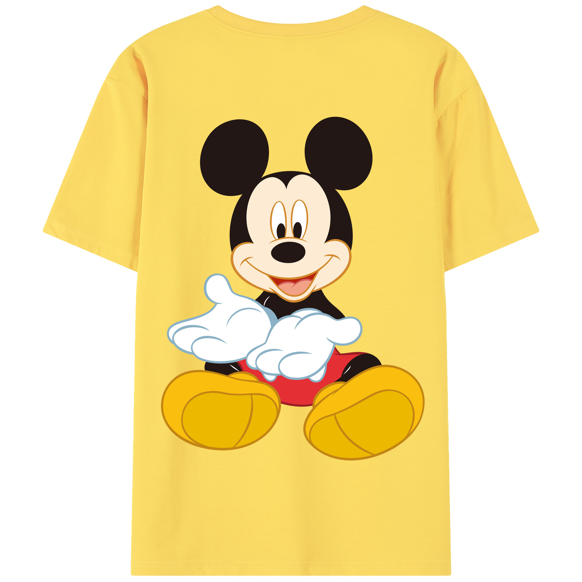 （画像用） ミッキーマウス Mickey Mouse 綿100％半袖Tシャツ（背面プリント）