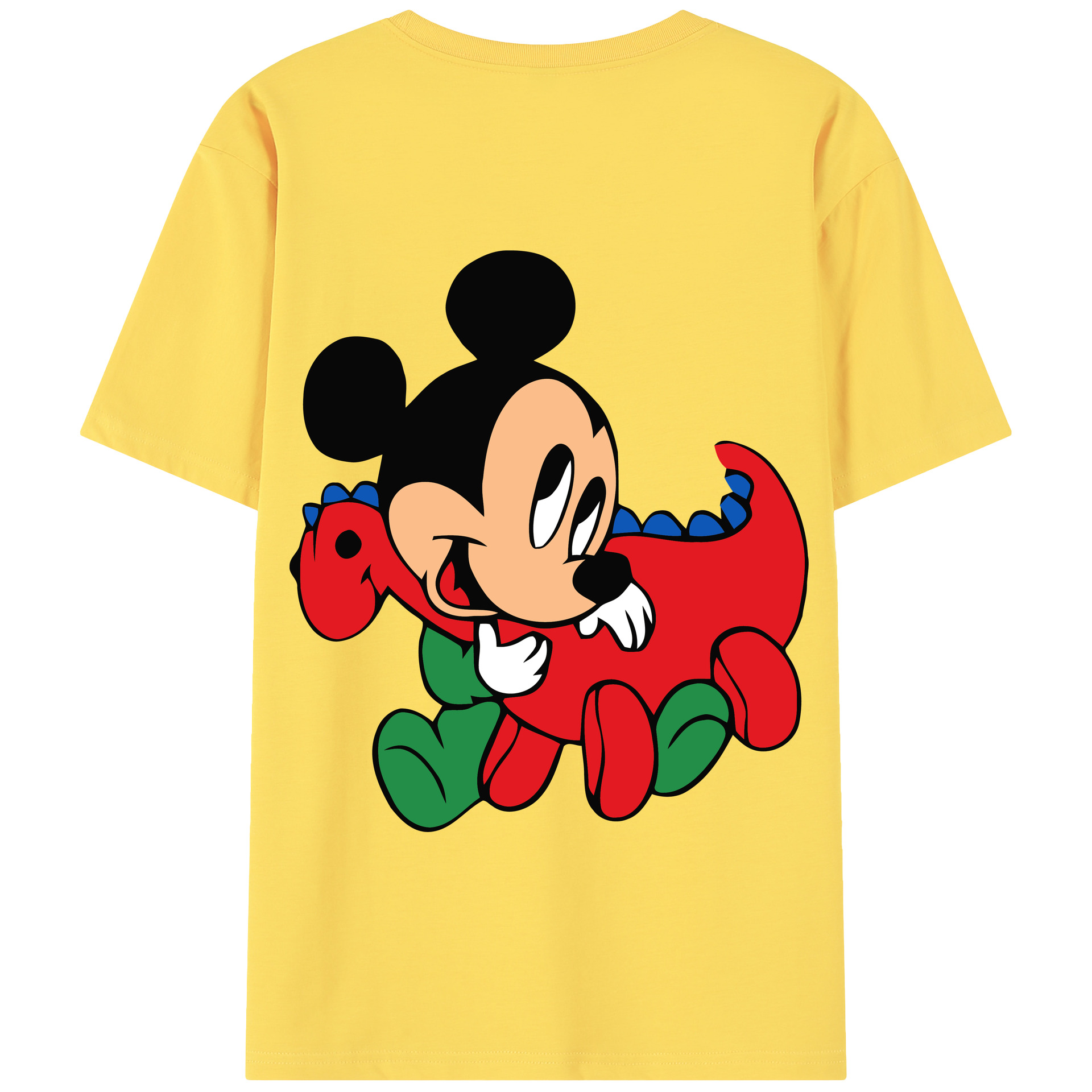 （画像用） ミッキーマウス Mickey Mouse 綿100％半袖Tシャツ（背面プリント）