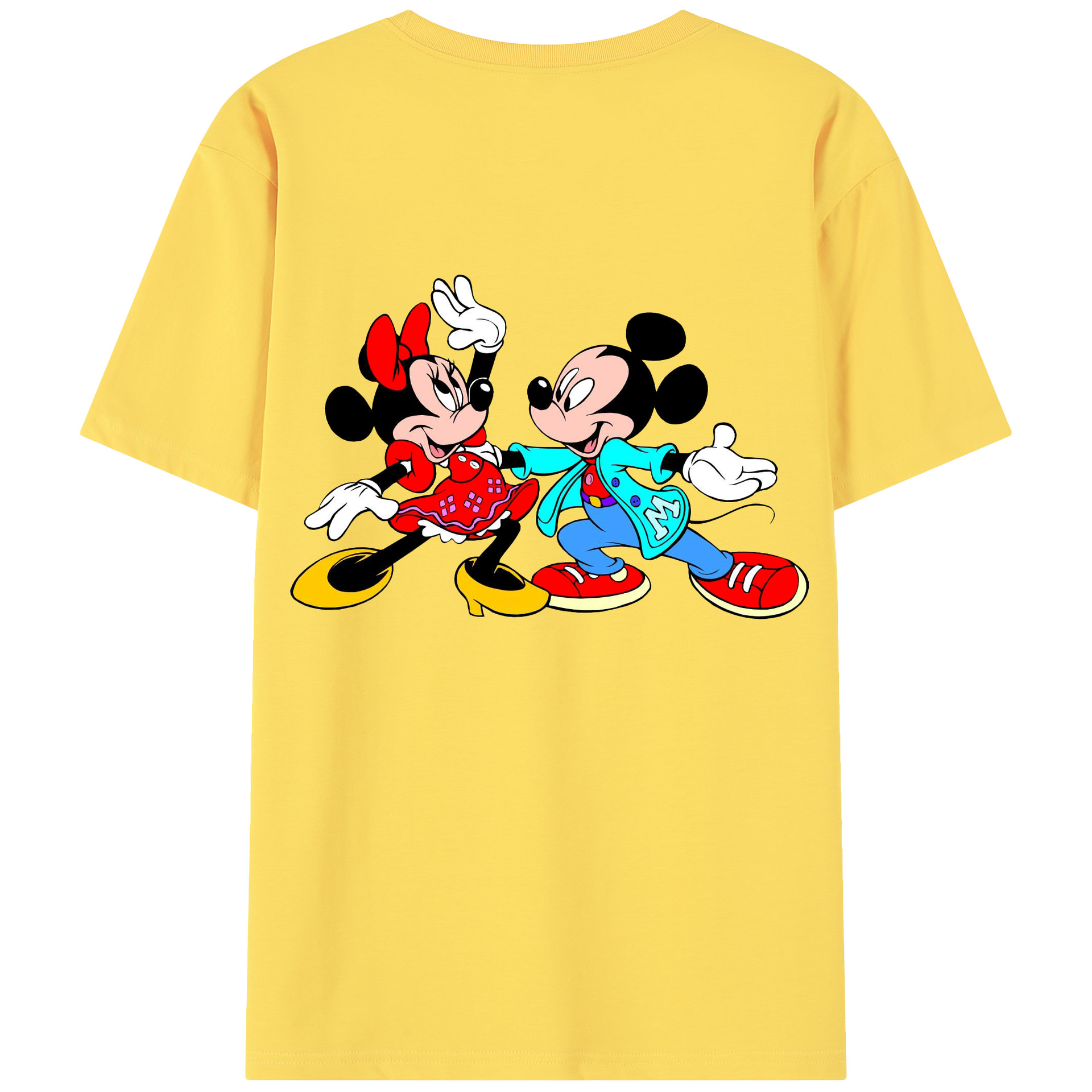 （画像用） ミッキーマウス Mickey Mouse 綿100％半袖Tシャツ（背面プリント）