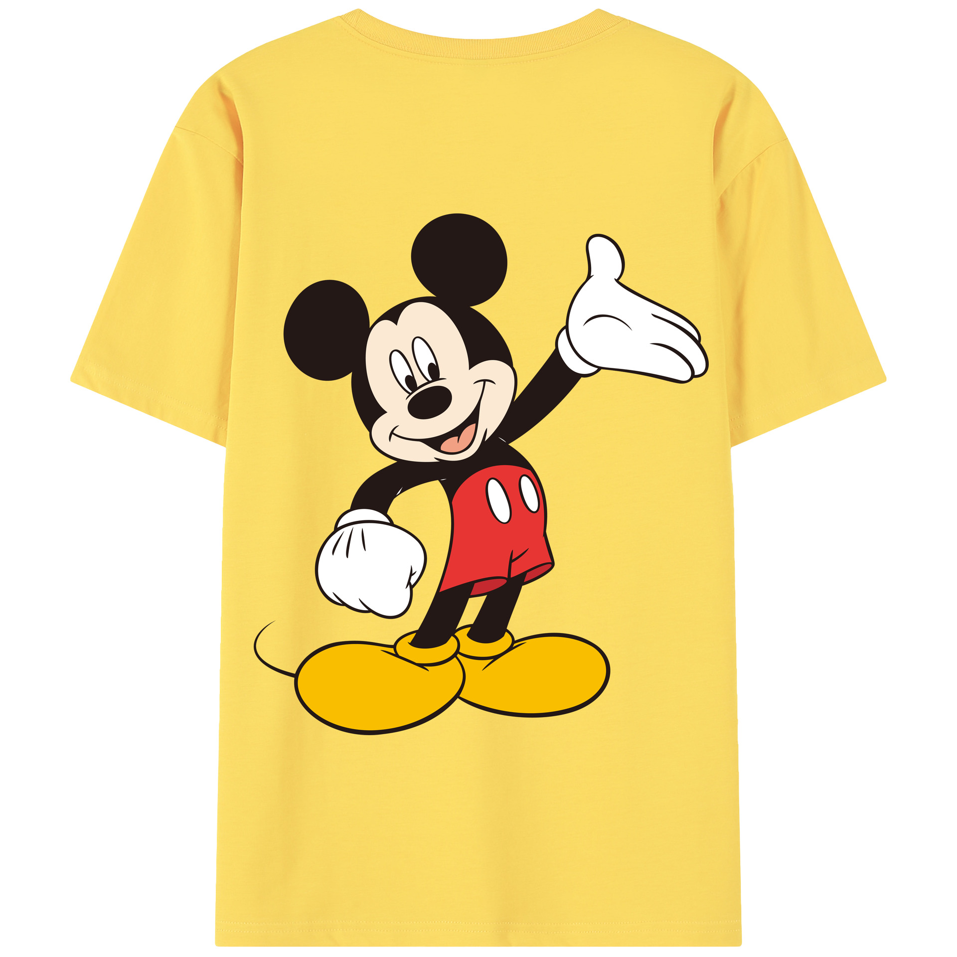 （画像用） ミッキーマウス Mickey Mouse 綿100％半袖Tシャツ（背面プリント）