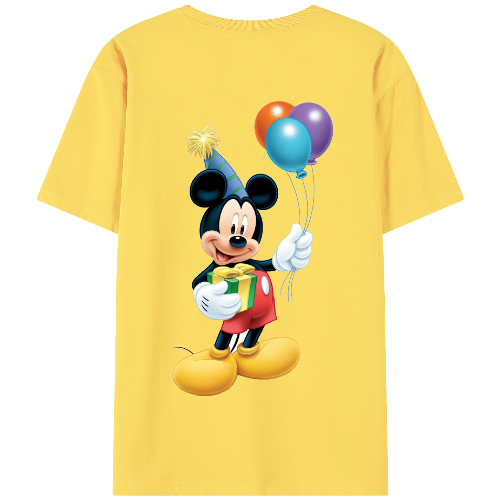 （画像用） ミッキーマウス Mickey Mouse 綿100％半袖Tシャツ（背面プリント）