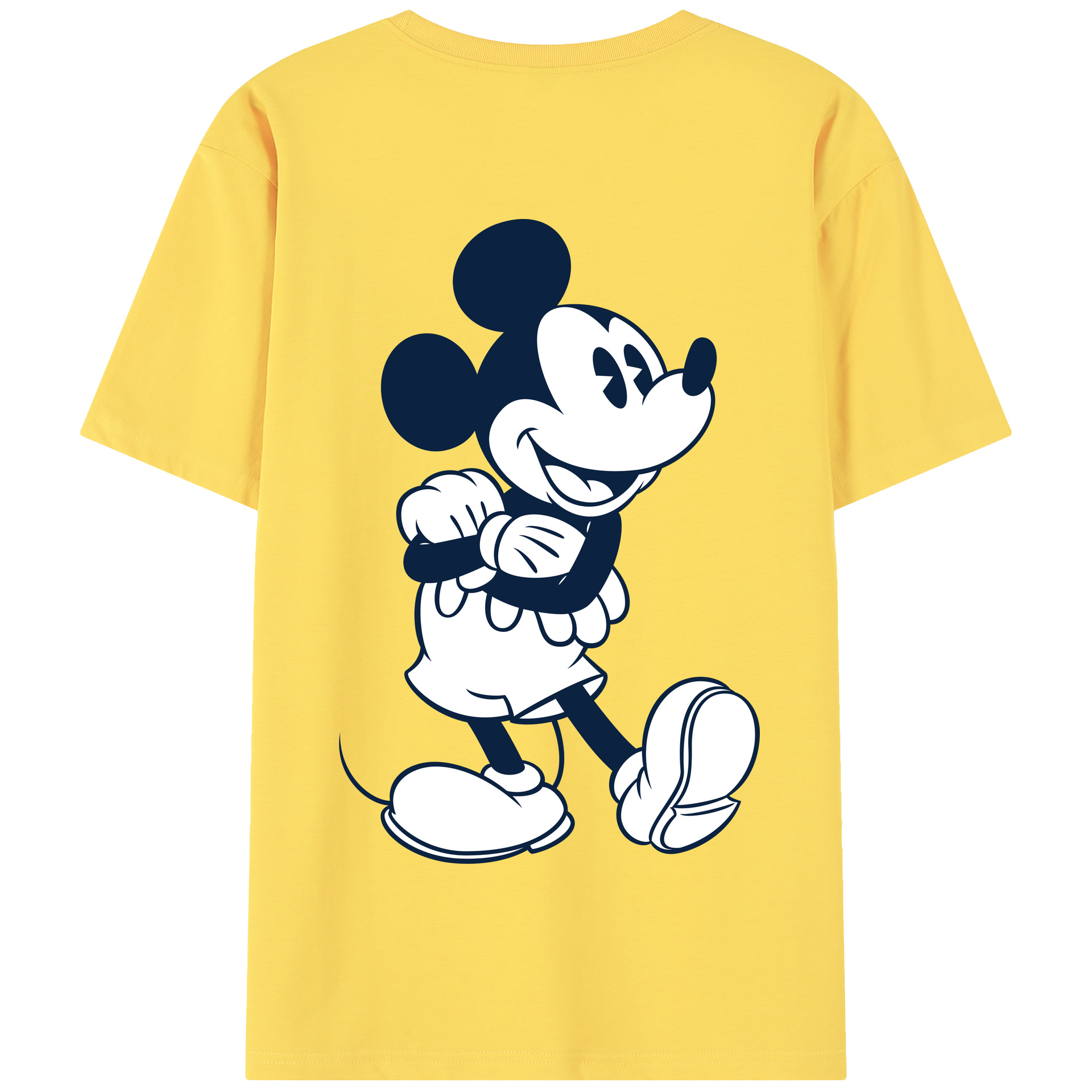 （画像用） ミッキーマウス Mickey Mouse 綿100％半袖Tシャツ（背面プリント）