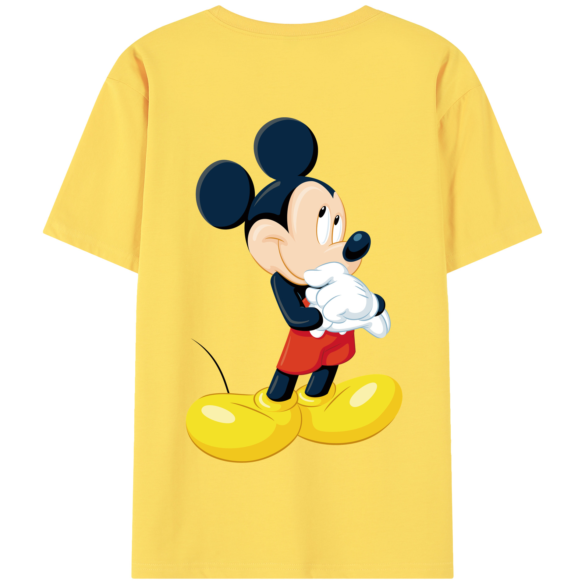 （画像用） ミッキーマウス Mickey Mouse 綿100％半袖Tシャツ（背面プリント）