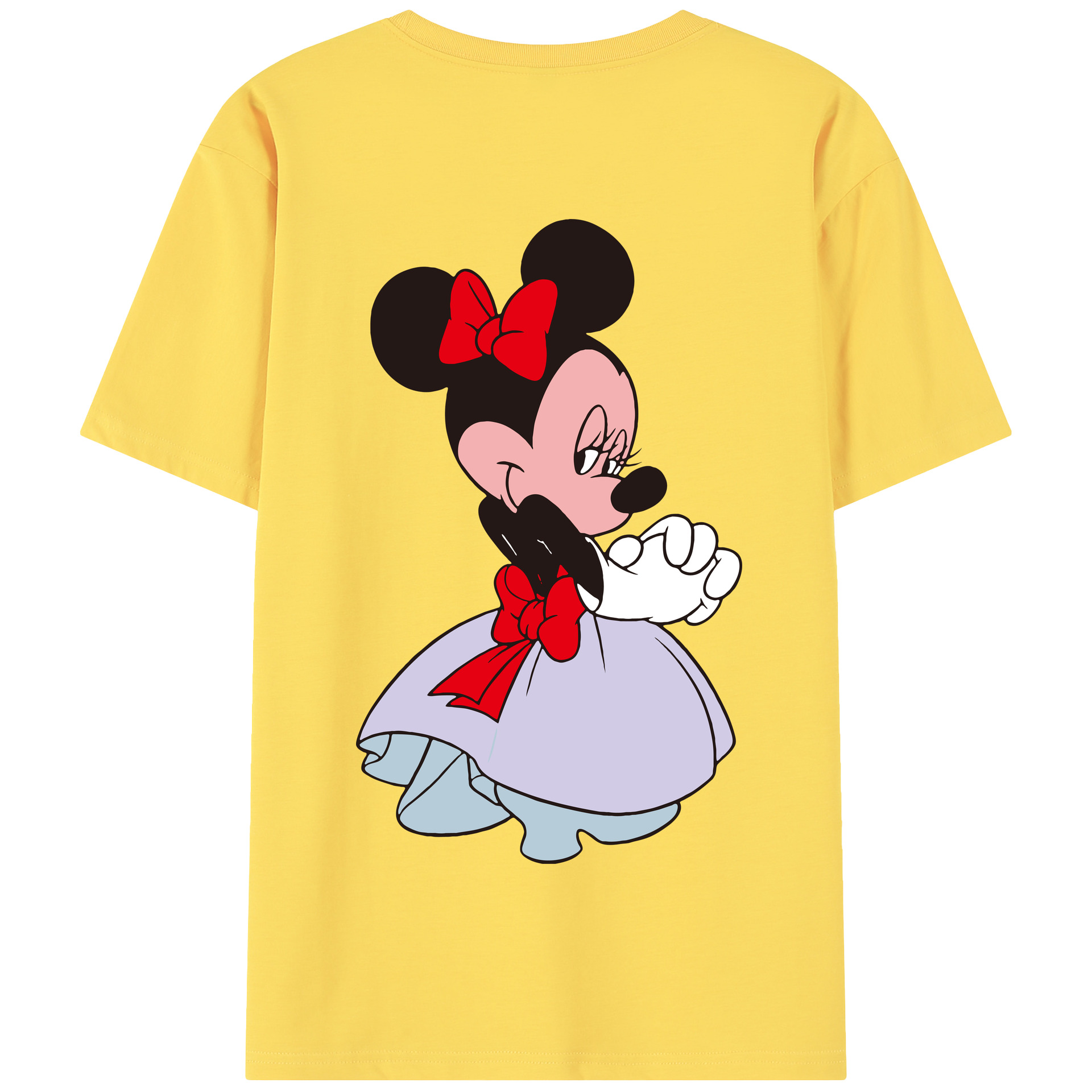 （画像用） ミッキーマウス Mickey Mouse 綿100％半袖Tシャツ（背面プリント）