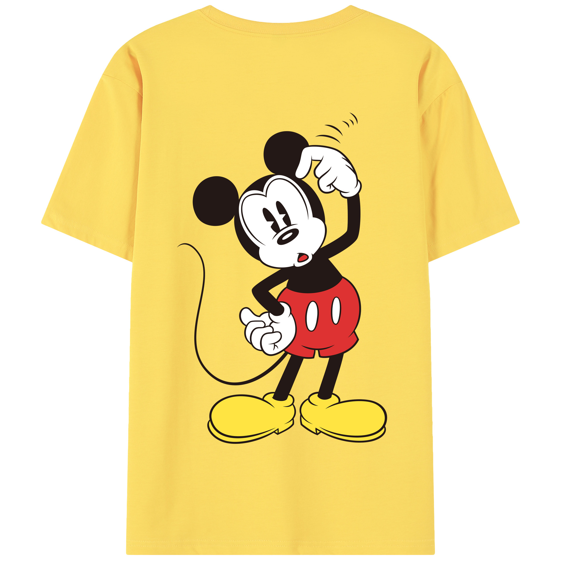 （画像用） ミッキーマウス Mickey Mouse 綿100％半袖Tシャツ（背面プリント）