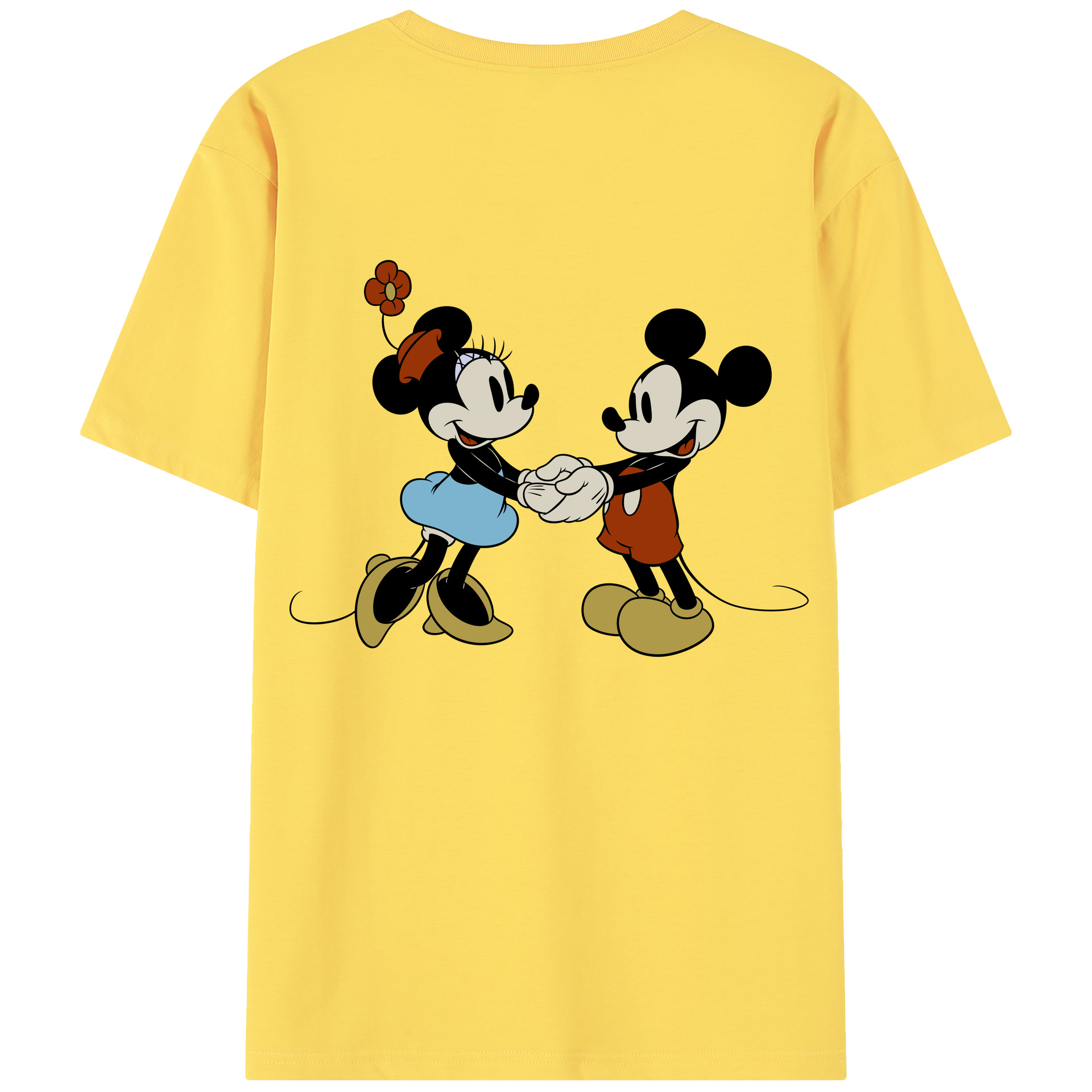 （画像用） ミッキーマウス Mickey Mouse 綿100％半袖Tシャツ（背面プリント）