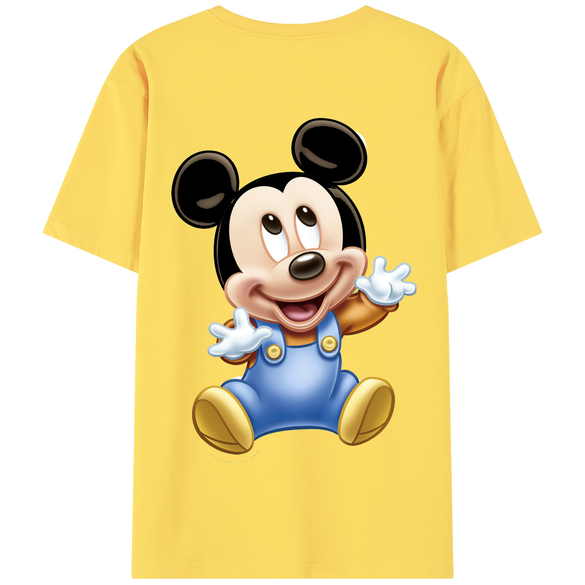 （画像用） ミッキーマウス Mickey Mouse 綿100％半袖Tシャツ（背面プリント）