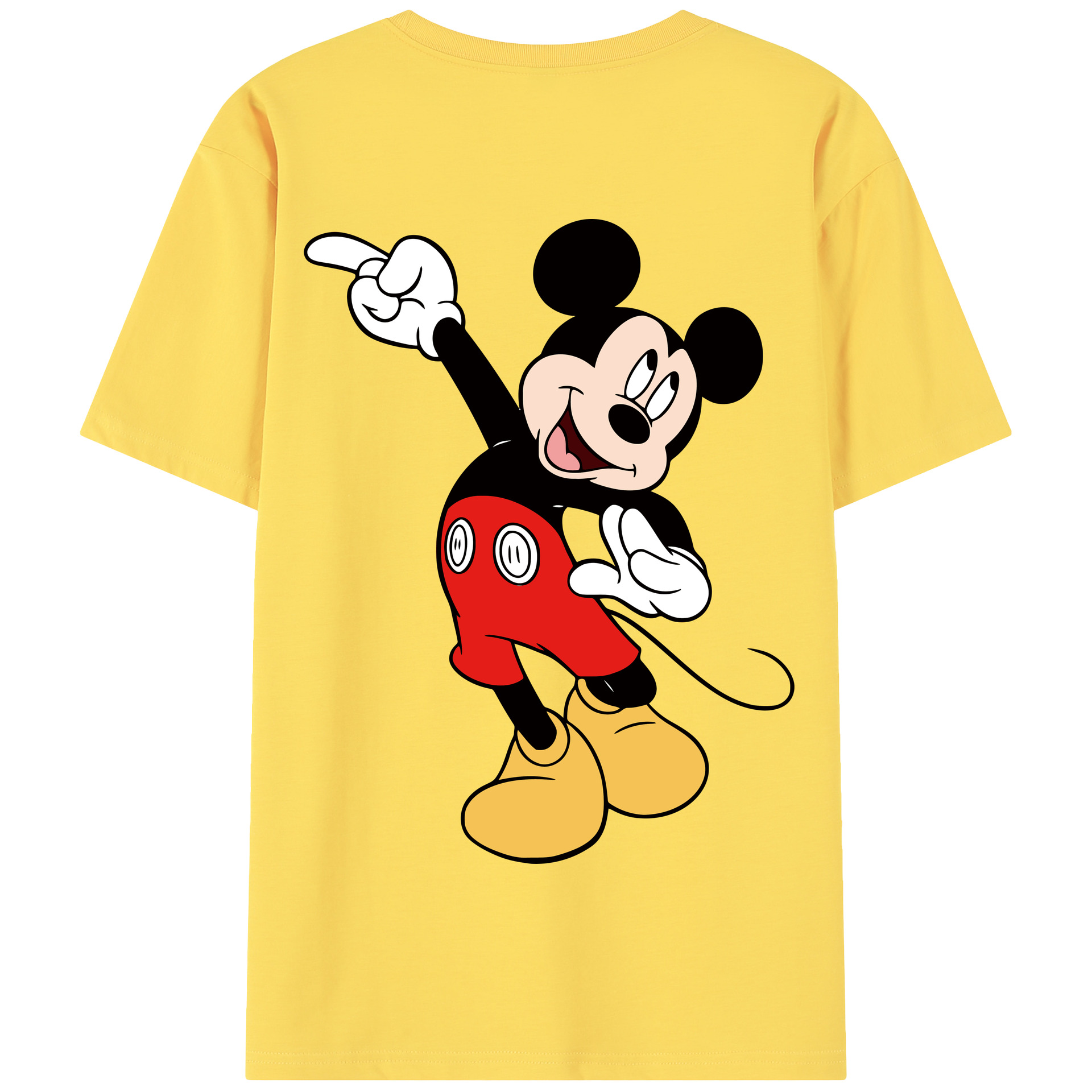 （画像用） ミッキーマウス Mickey Mouse 綿100％半袖Tシャツ（背面プリント）