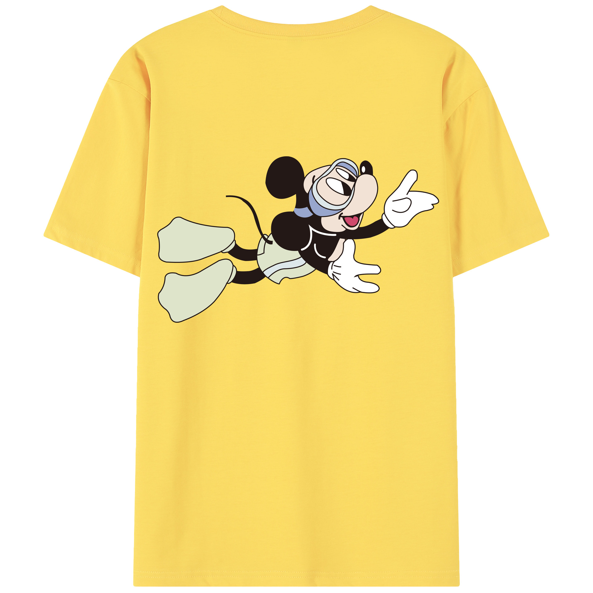 （画像用） ミッキーマウス Mickey Mouse 綿100％半袖Tシャツ（背面プリント）