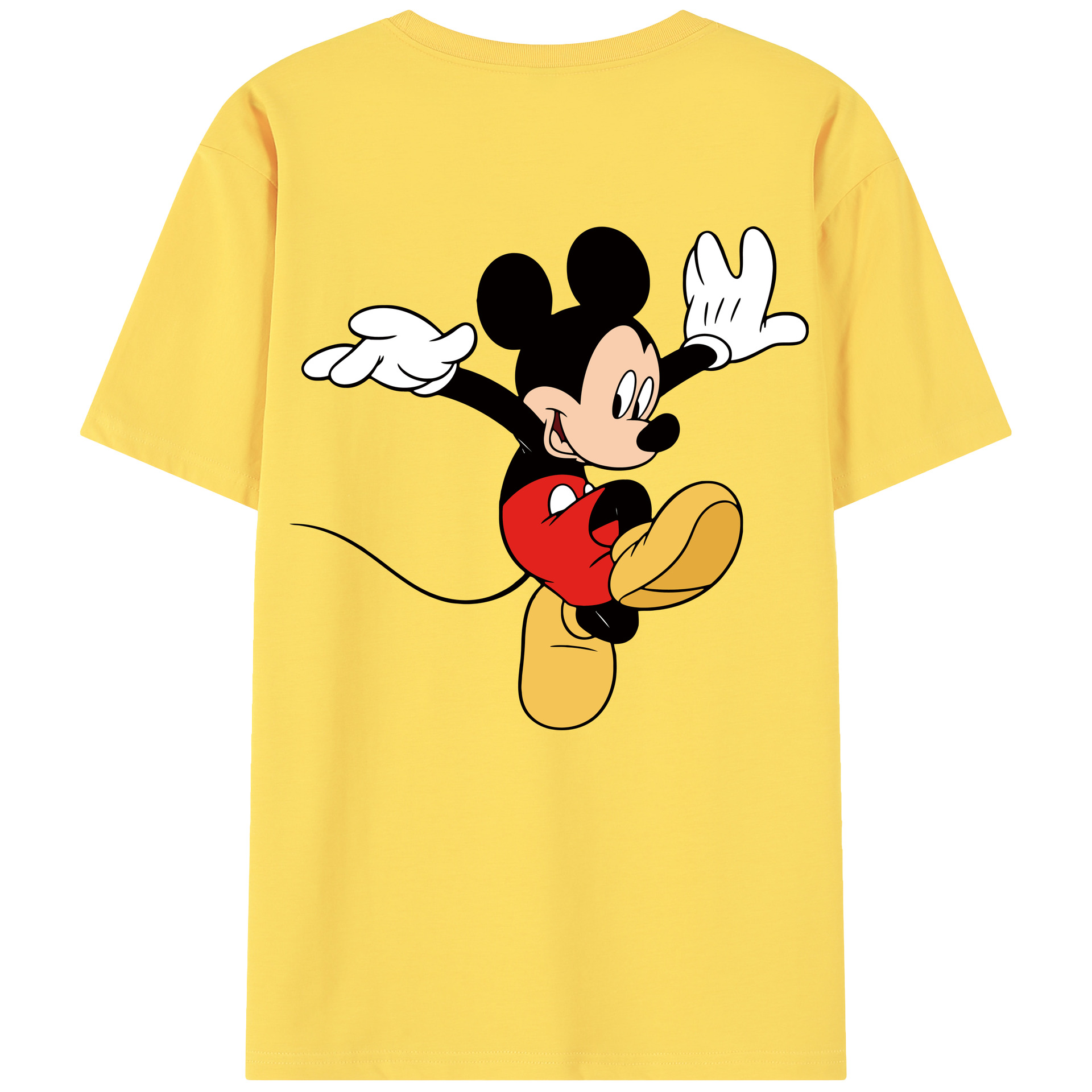 （画像用） ミッキーマウス Mickey Mouse 綿100％半袖Tシャツ（背面プリント）
