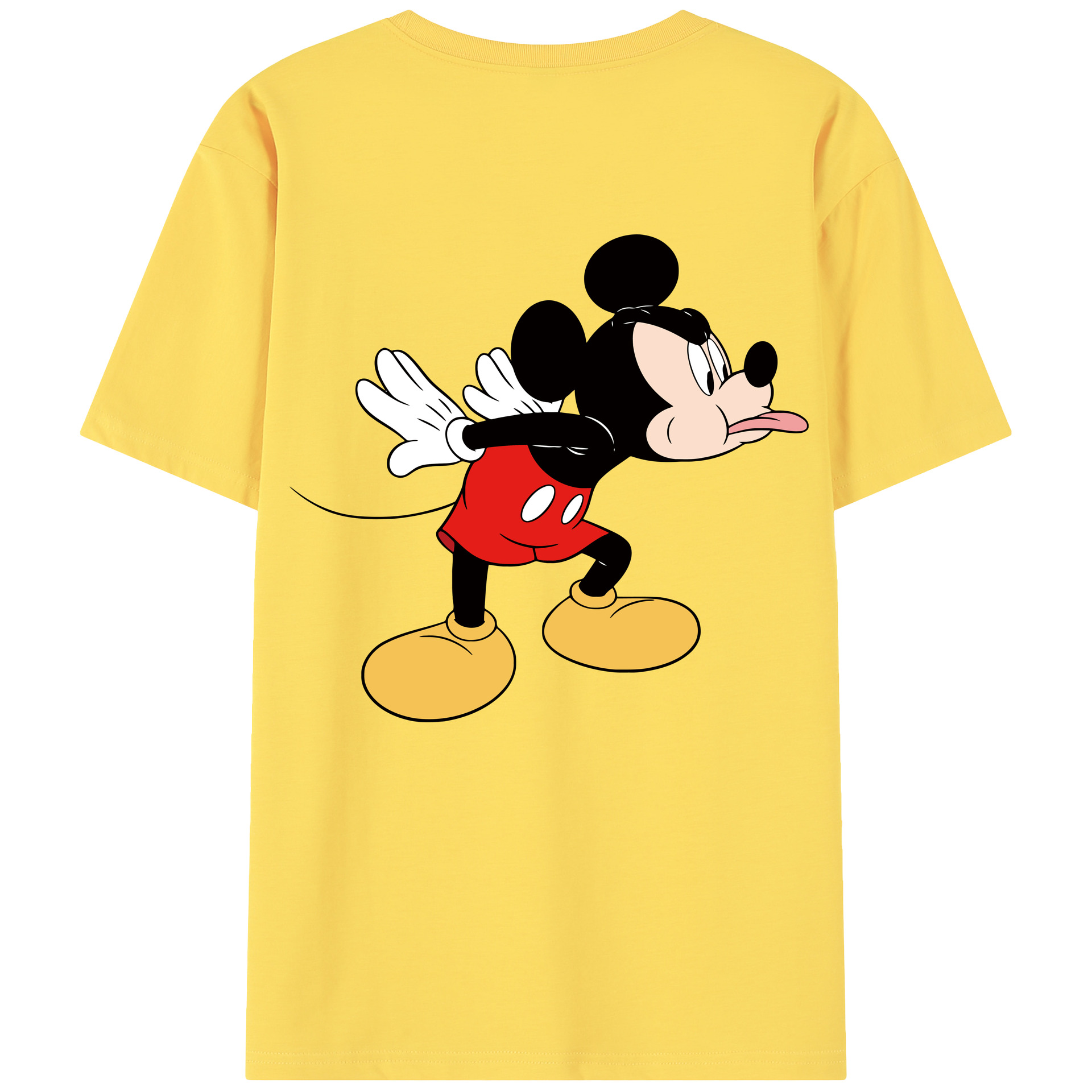 （画像用） ミッキーマウス Mickey Mouse 綿100％半袖Tシャツ（背面プリント）